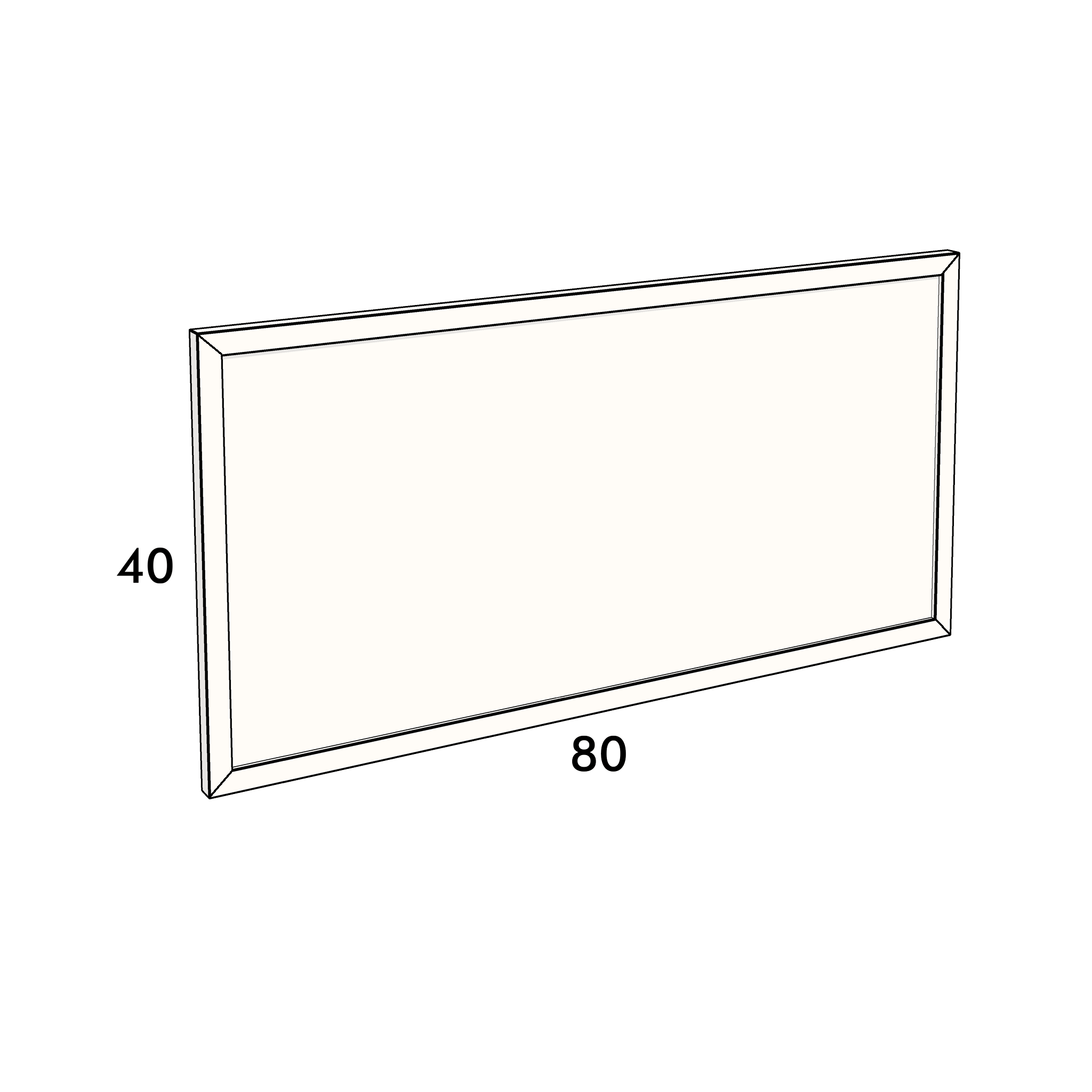 80cm wide, 40cm high drawer front to fit an IKEA Metod kitchen cabinet
