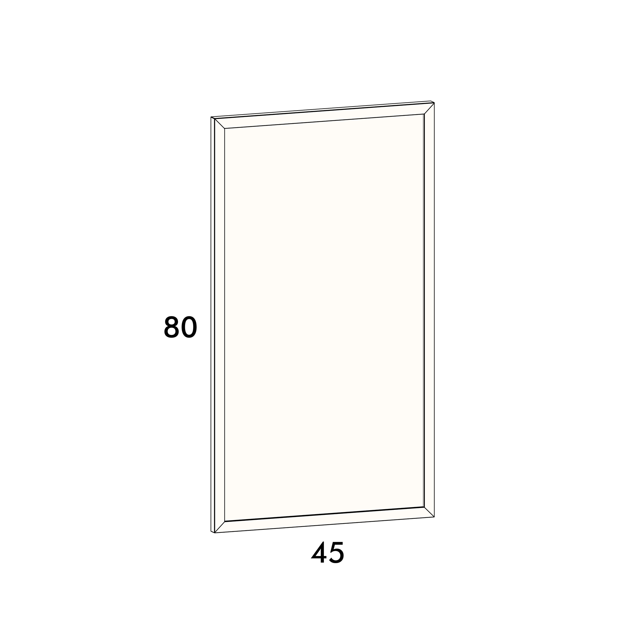 45cm wide, 80cm high drawer front to fit an IKEA Metod kitchen cabinet