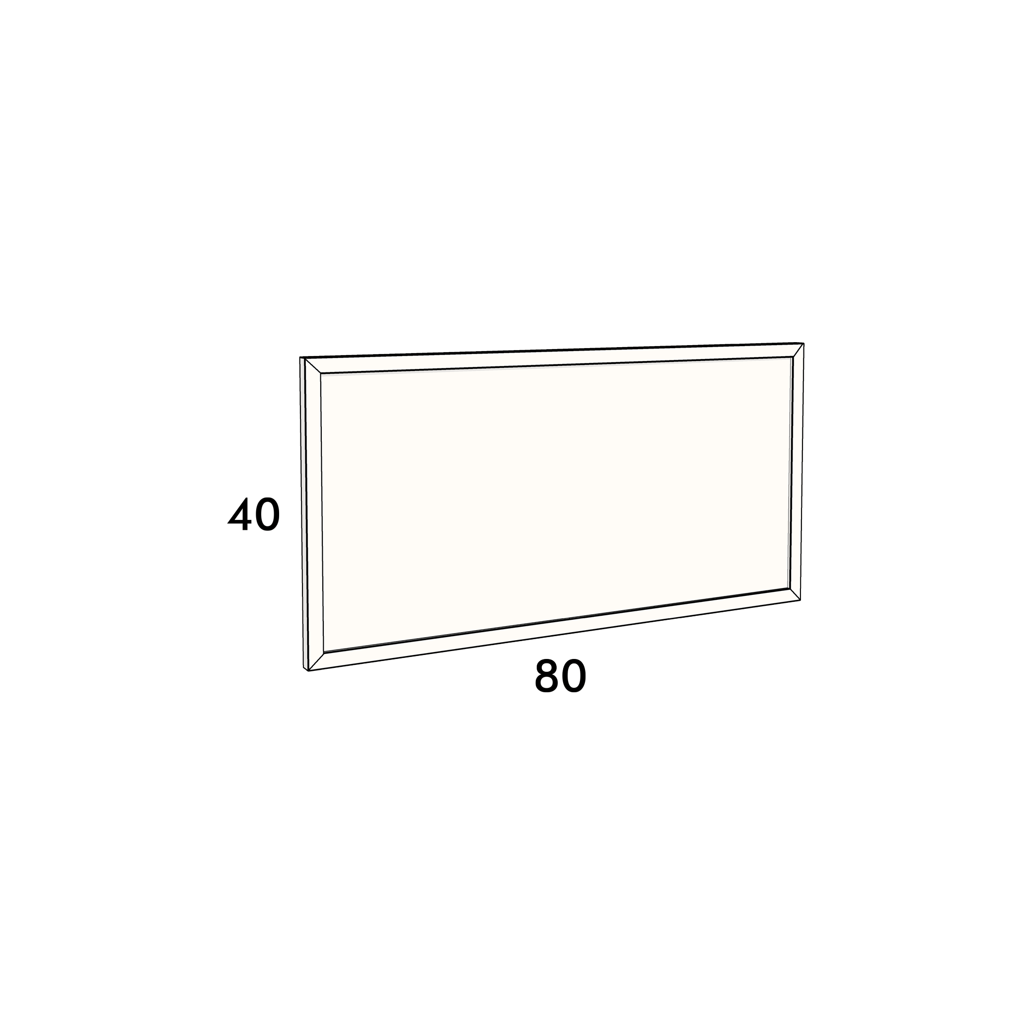 80cm wide, 40cm high cupboard door to fit an IKEA Metod kitchen cabinet