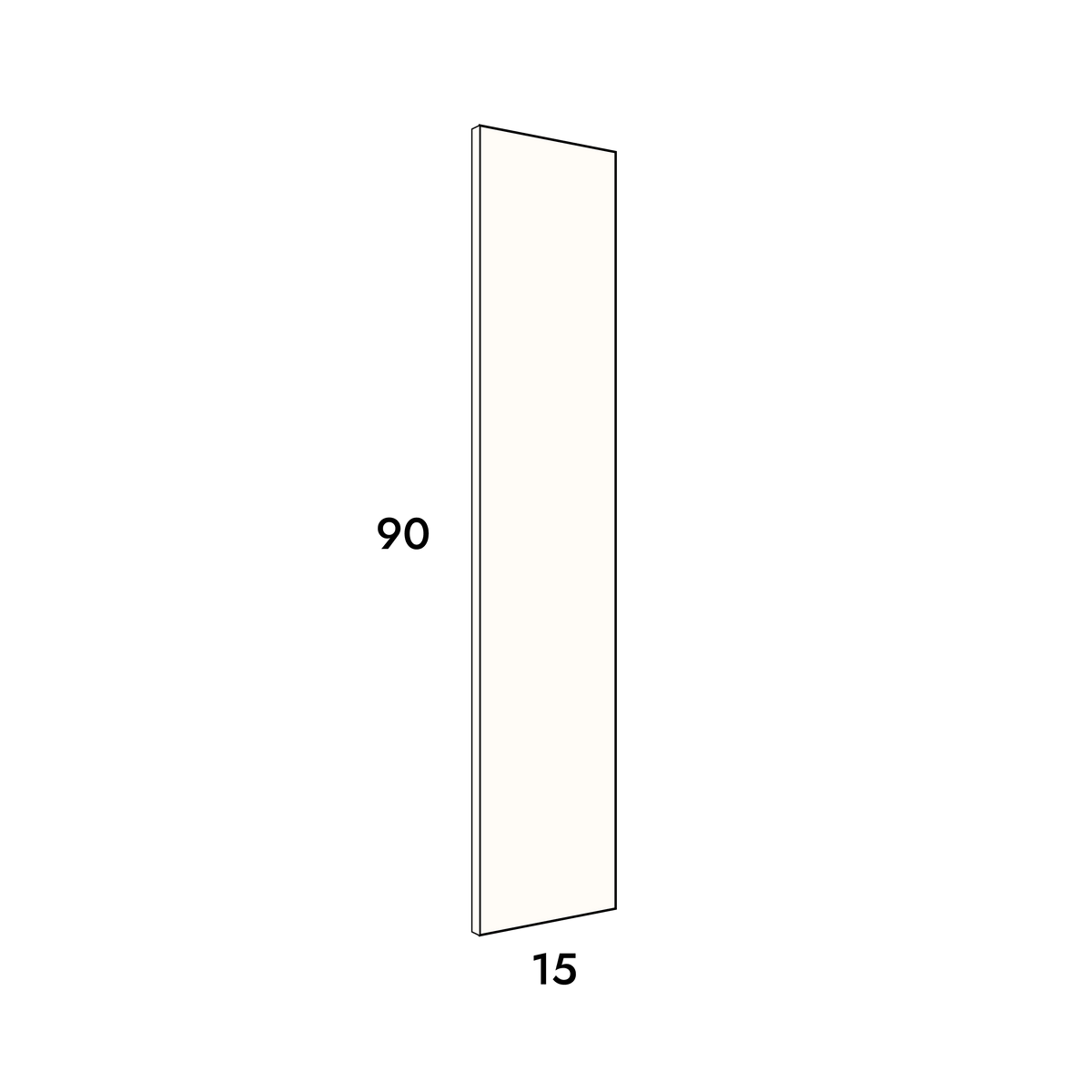 15cm wide, 90cm high filler panel to fit an IKEA Metod kitchen cabinet