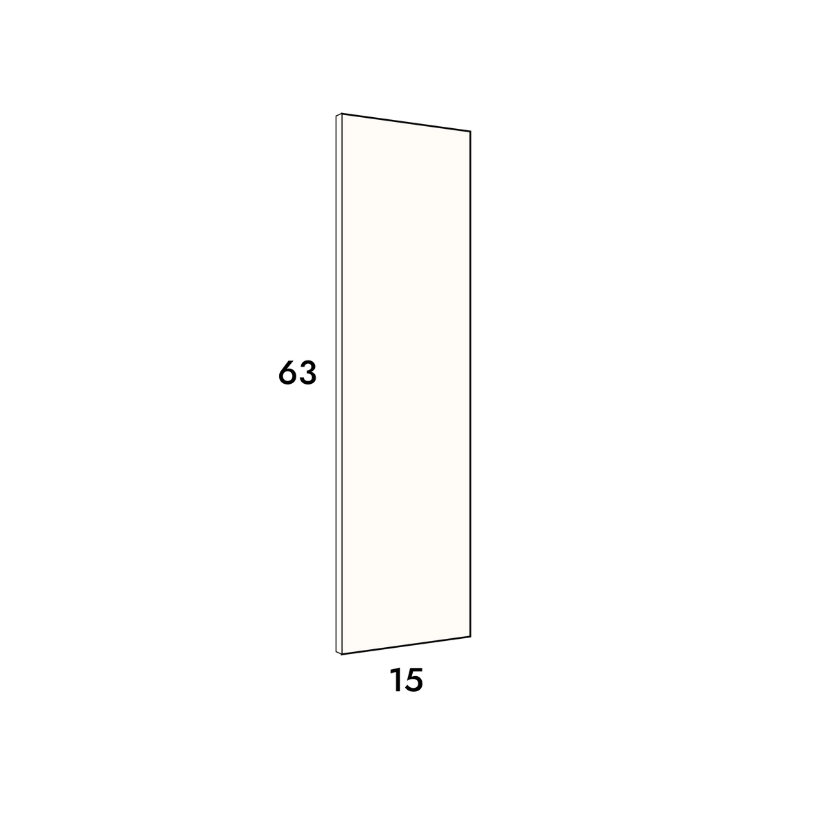 15cm wide, 63cm high filler panel to fit an IKEA Metod kitchen cabinet