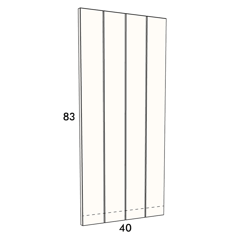 40cm wide, 83cm high cupboard door to fit an IKEA Metod kitchen cabinet