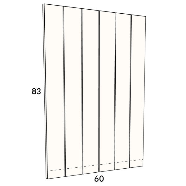 60cm wide, 83cm high cupboard door to fit an IKEA Metod kitchen cabinet