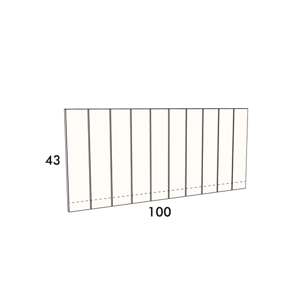 100cm wide, 43cm high cupboard door to fit an IKEA Metod kitchen cabinet