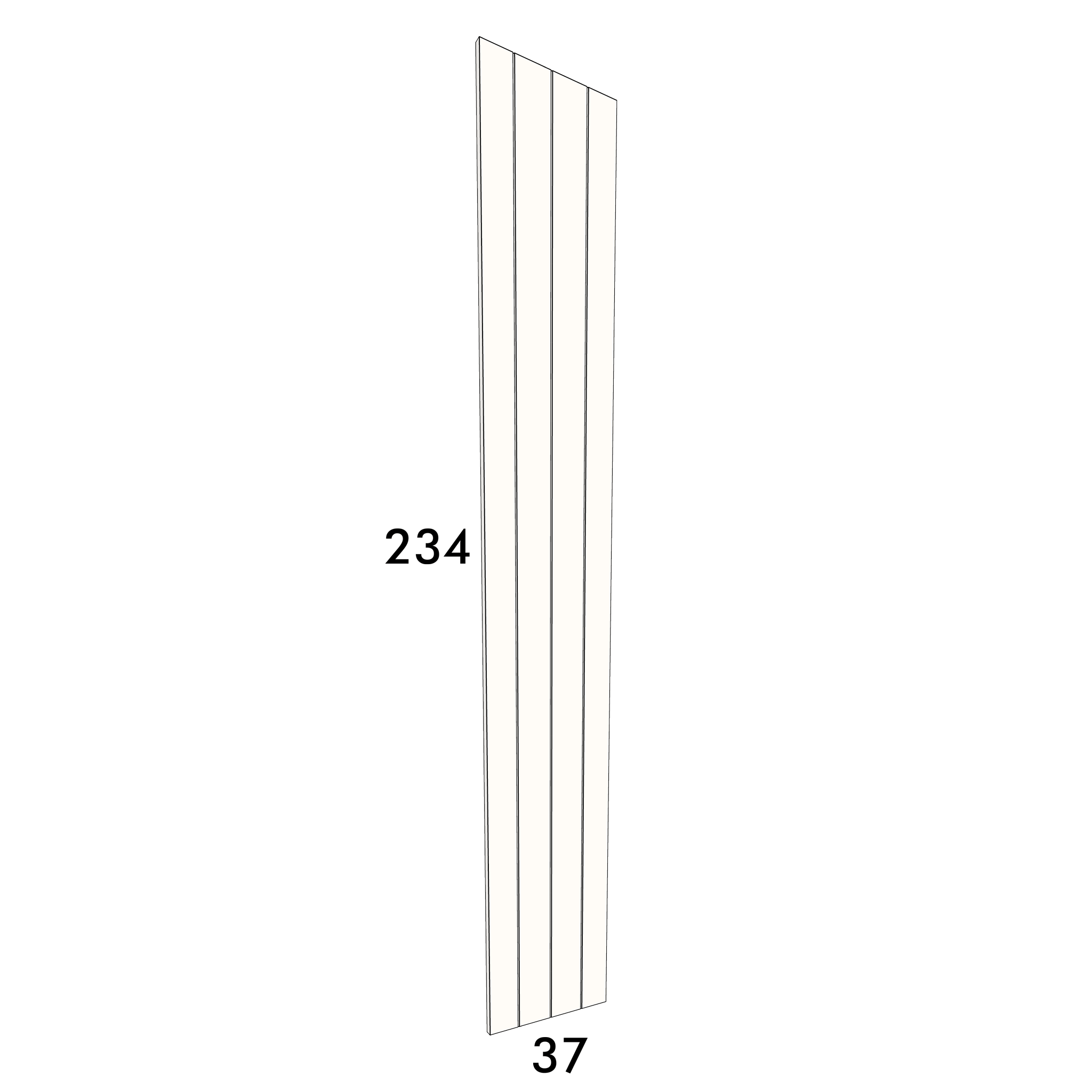 37cm wide, 234cm high cupboard door to fit an IKEA Metod kitchen cabinet