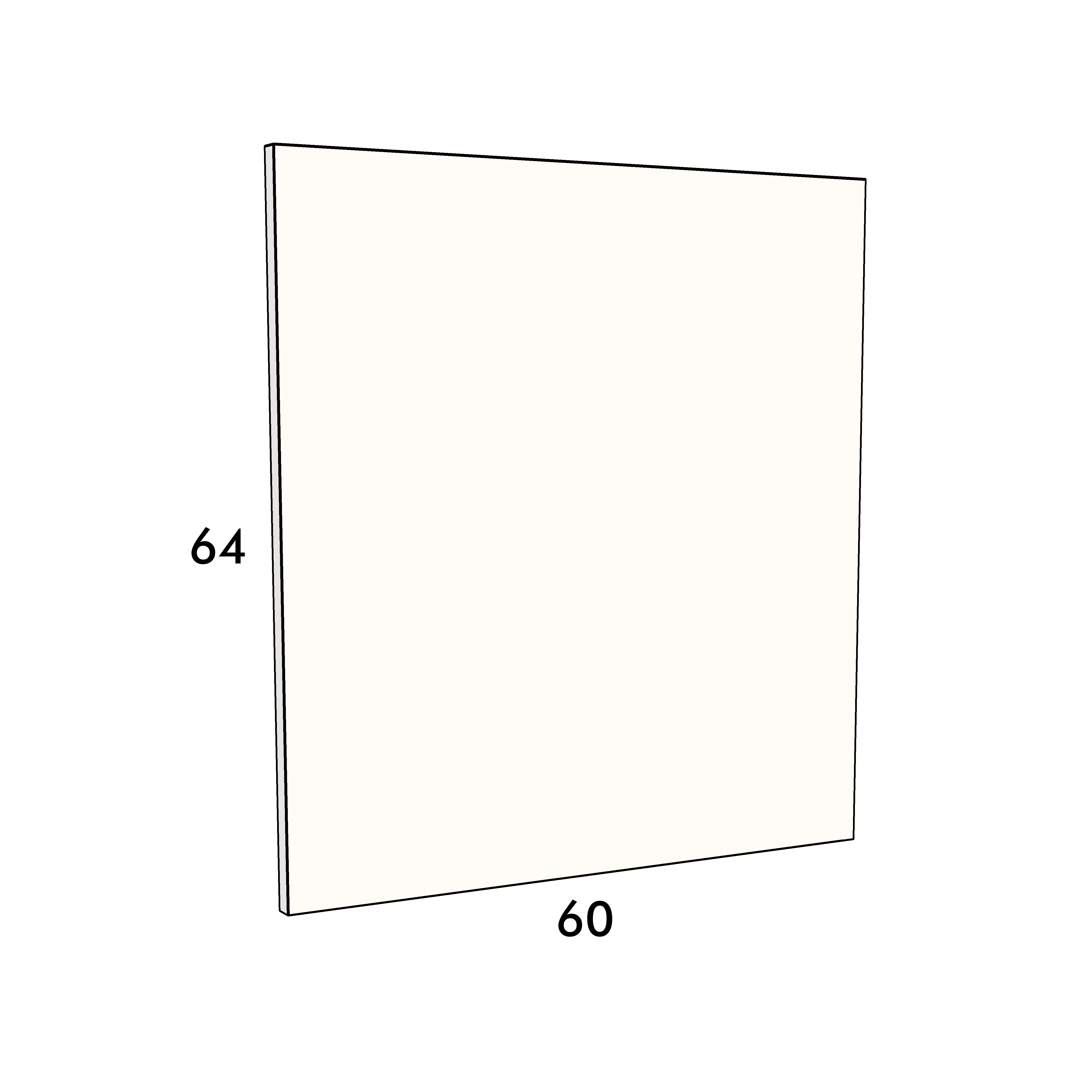 60cm wide, 64cm high door to fit an IKEA Besta cabinet
