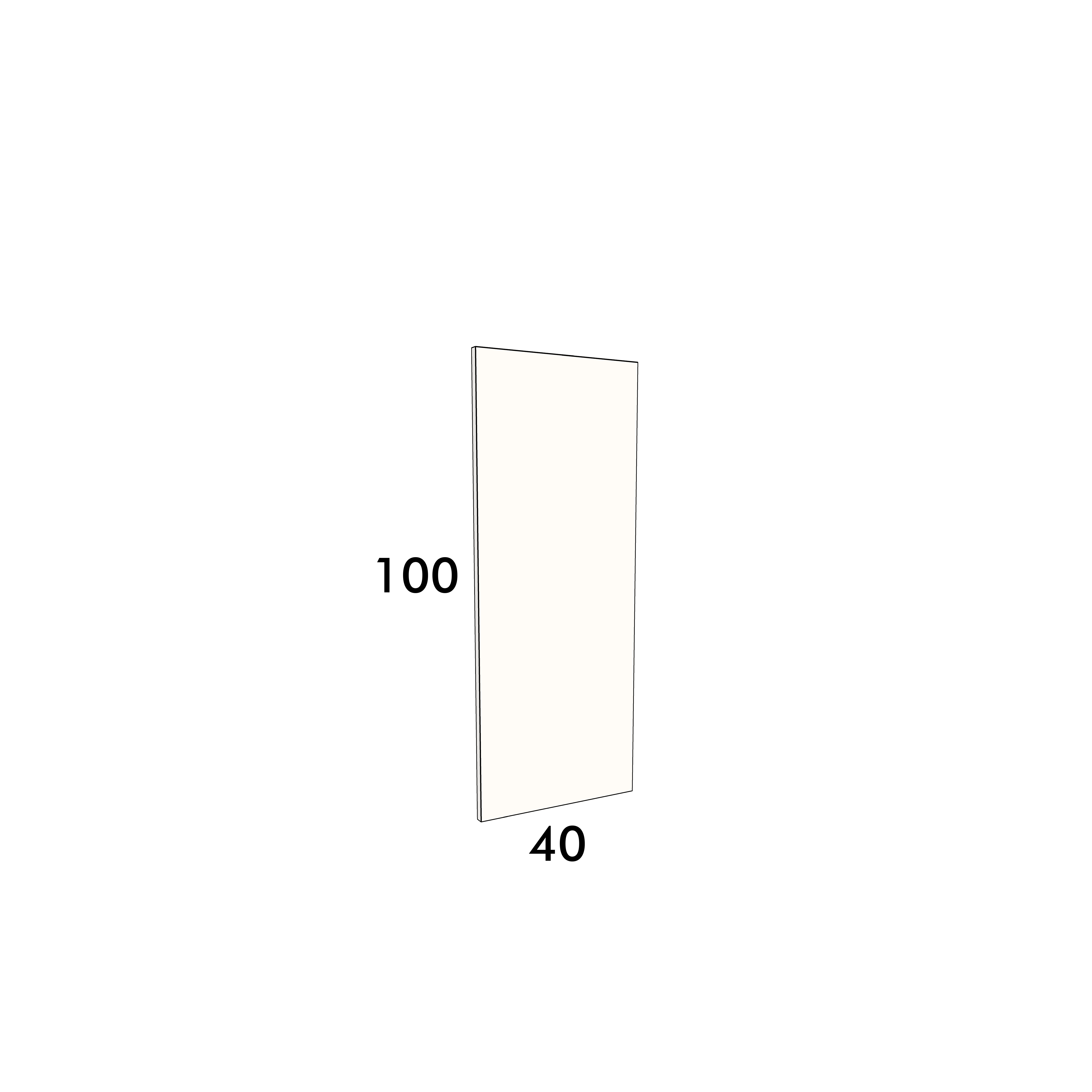 40cm wide, 100cm high cover panel to fit an IKEA Metod kitchen cabinet