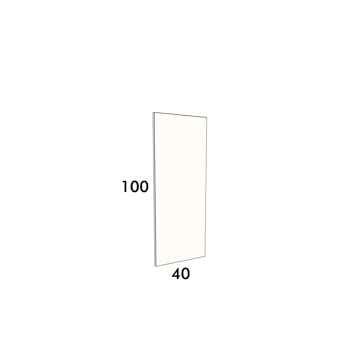 40cm wide, 100cm high cover panel to fit an IKEA Metod kitchen cabinet
