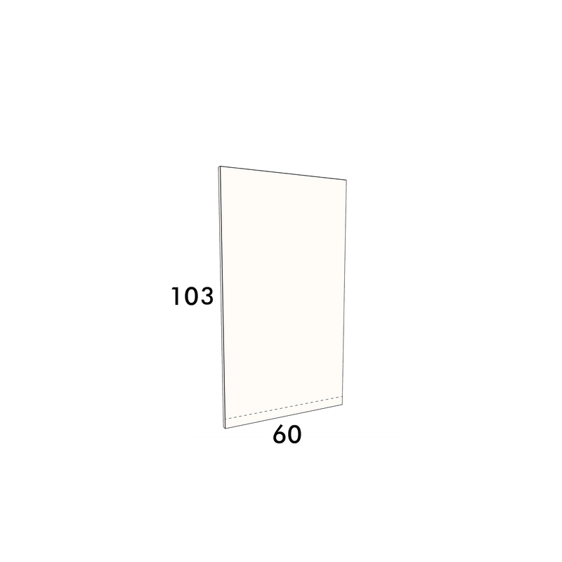 60cm wide, 103cm high cupboard door to fit an IKEA Metod kitchen cabinet