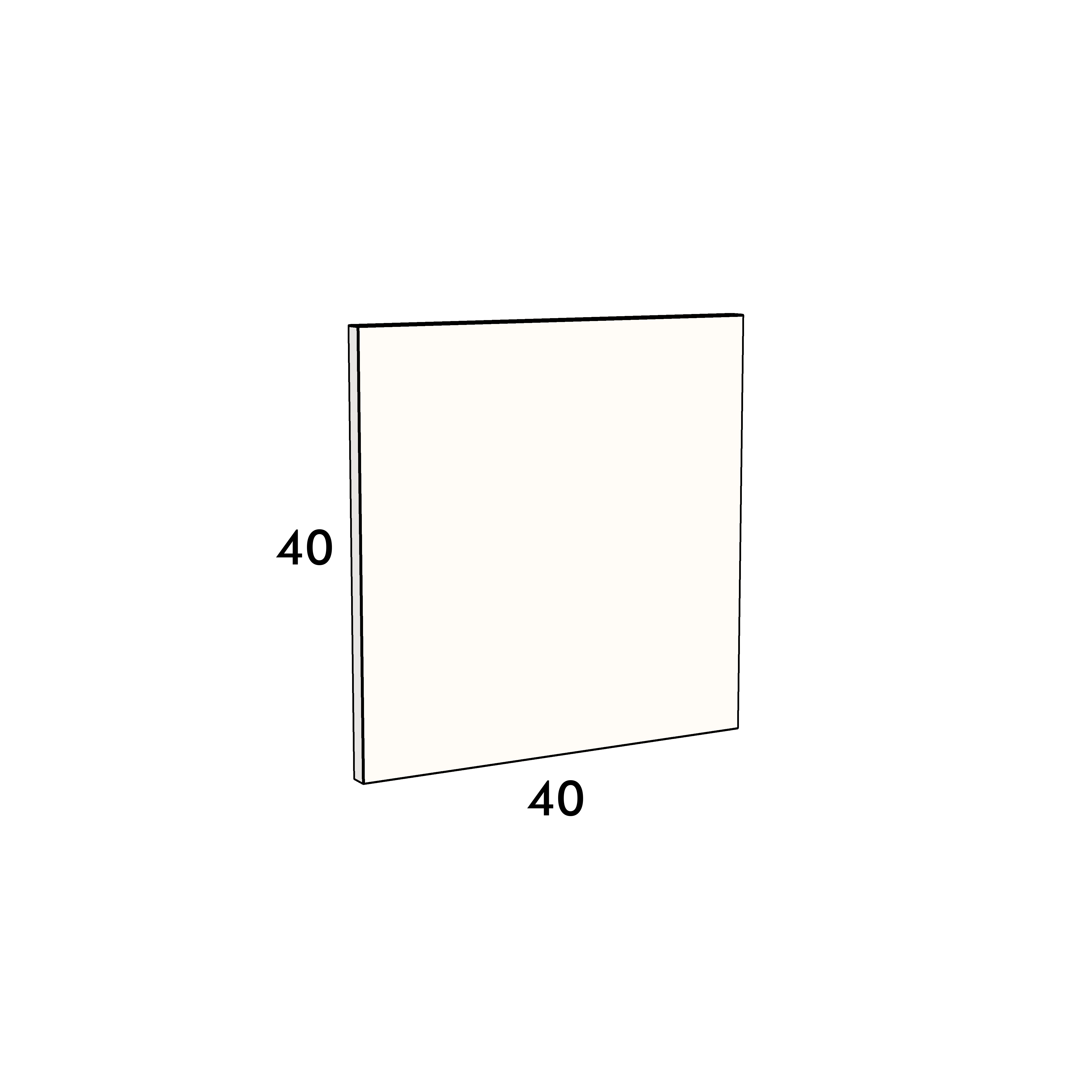 40cm wide, 40cm high cupboard door to fit an IKEA Metod kitchen cabinet