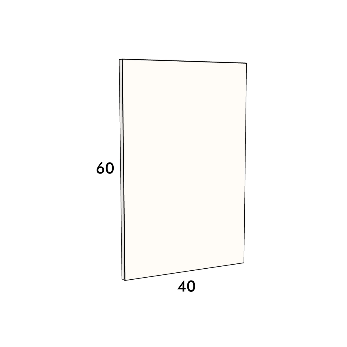 40cm wide, 60cm high cover panel to fit an IKEA Metod kitchen cabinet