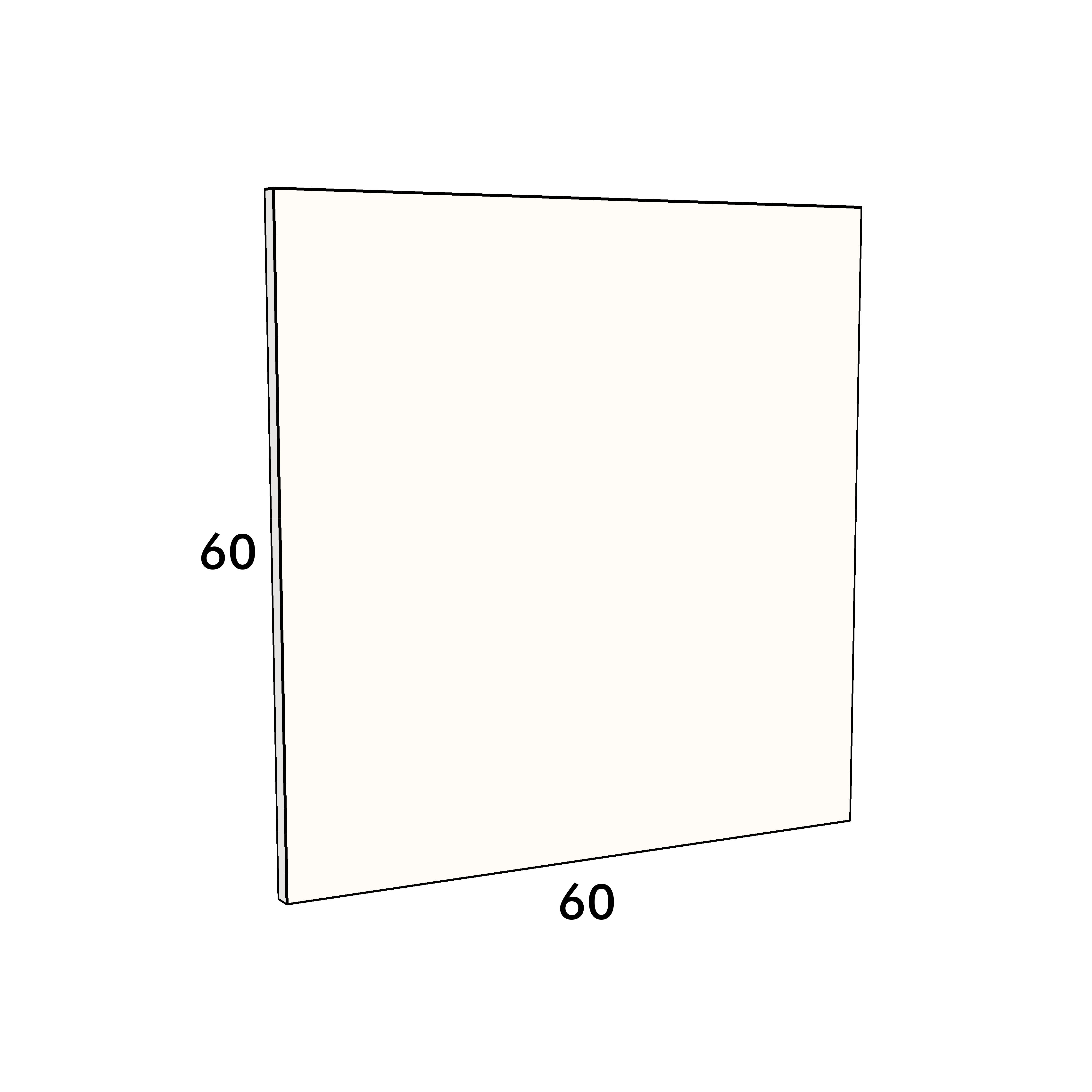 40cm wide, 60cm high cupboard door to fit an IKEA Metod kitchen cabinet