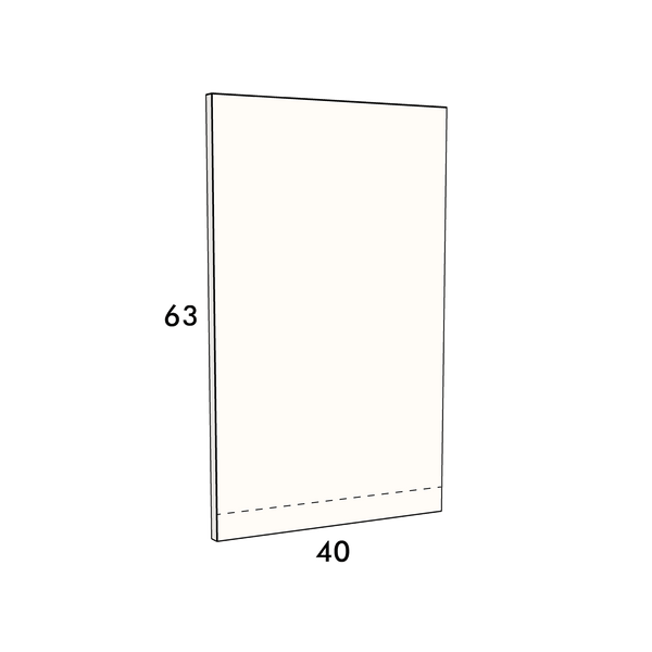40cm wide, 63cm high cover panel to fit an IKEA Metod kitchen cabinet