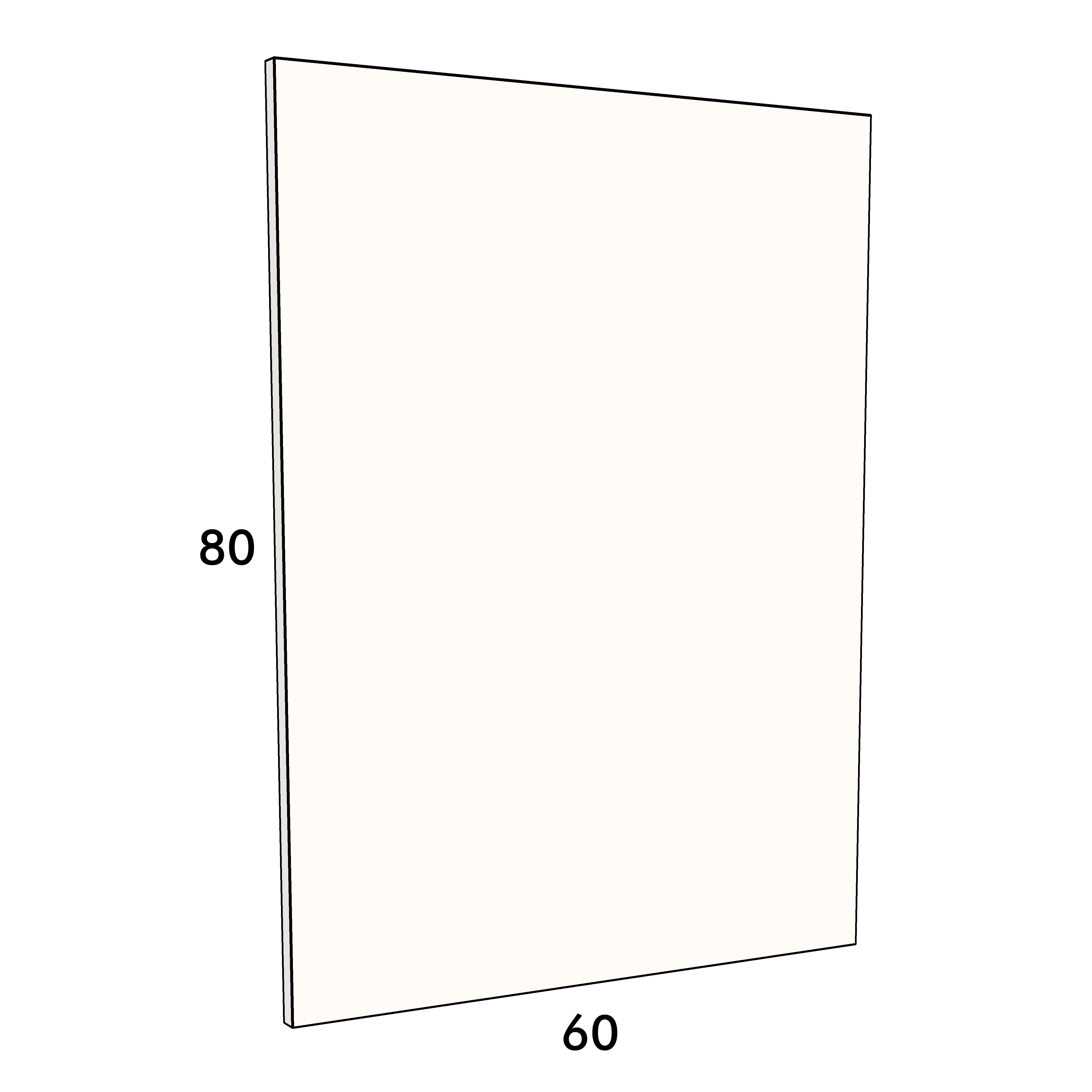60cm wide, 80cm high cupboard door to fit an IKEA Metod kitchen cabinet