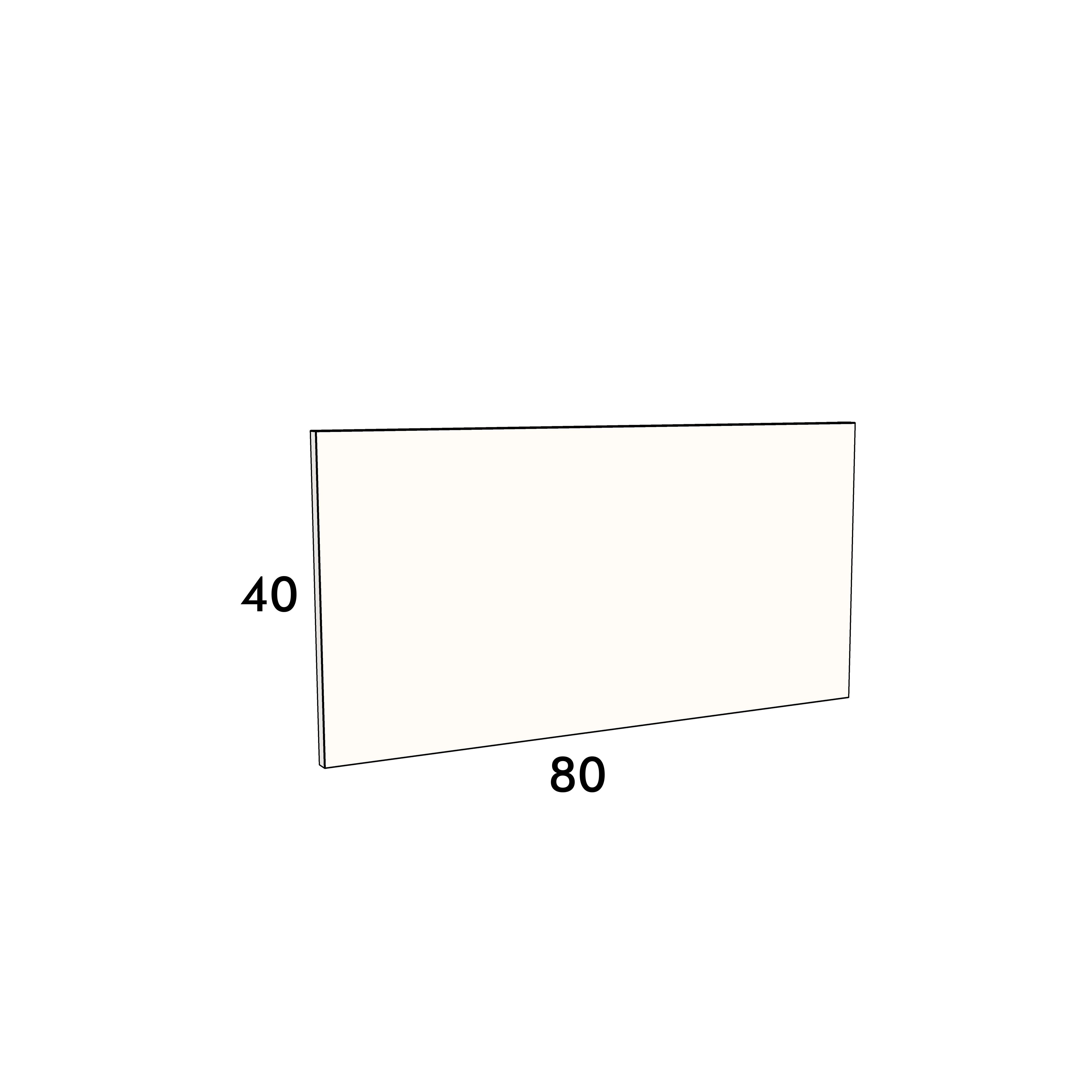 80cm wide, 40cm high cupboard door to fit an IKEA Metod kitchen cabinet