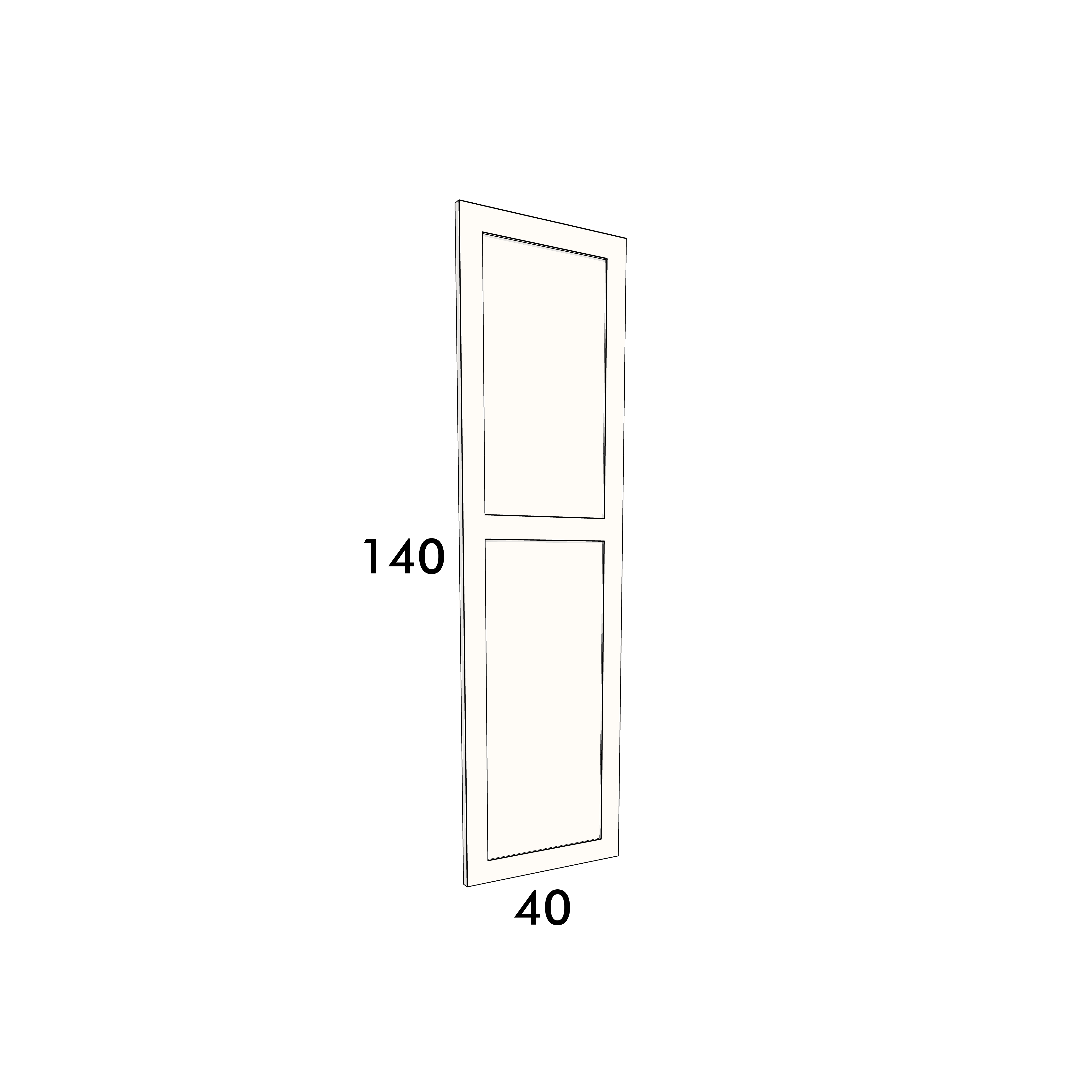 40cm wide, 140cm high cupboard door to fit an IKEA Metod kitchen cabinet