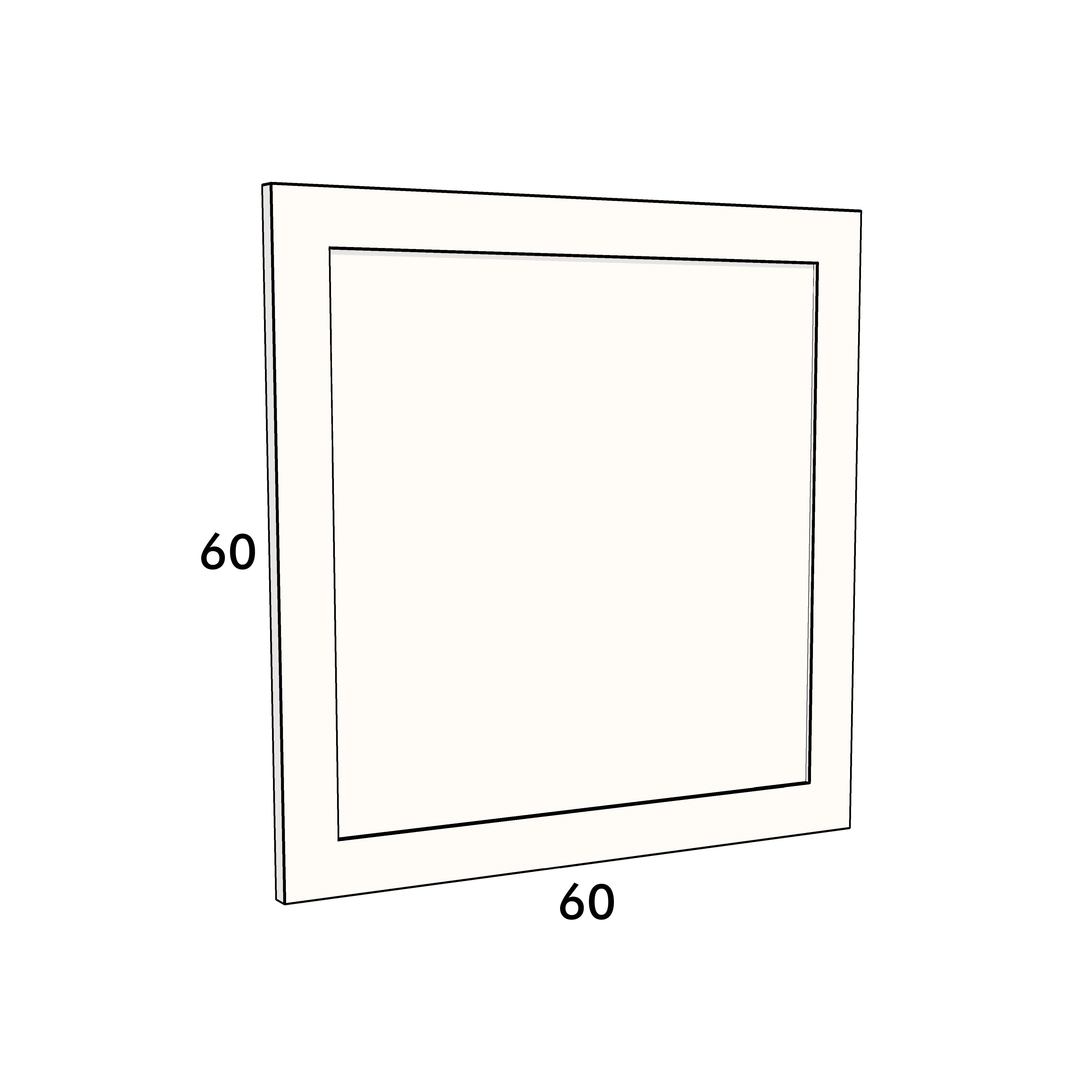 60cm wide, 60cm high drawer front to fit an IKEA Metod kitchen cabinet