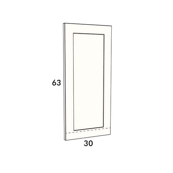 30cm wide, 63cm high cupboard door to fit an IKEA Metod kitchen cabinet