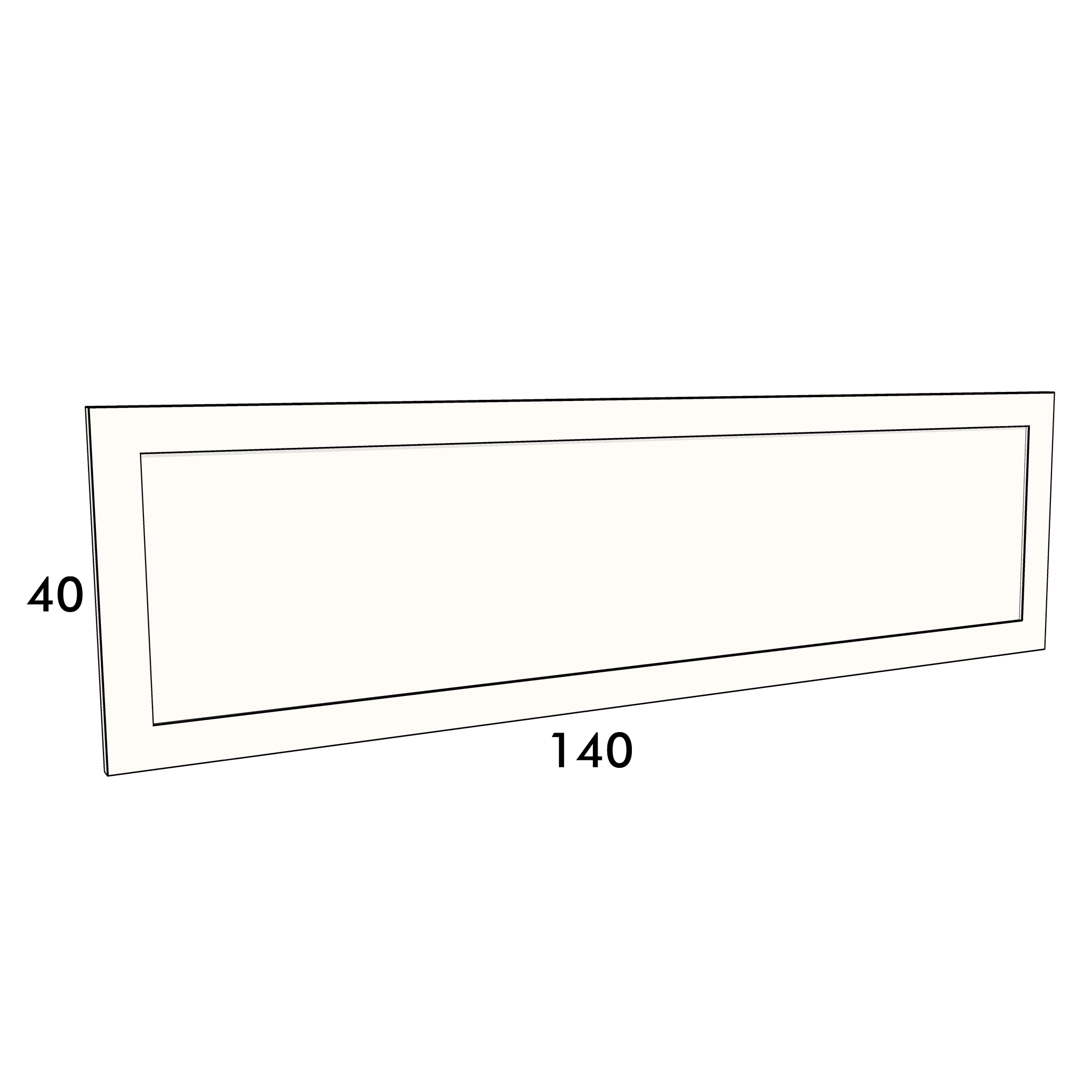 140cm wide, 40cm high cupboard door to fit an IKEA Metod kitchen cabinet