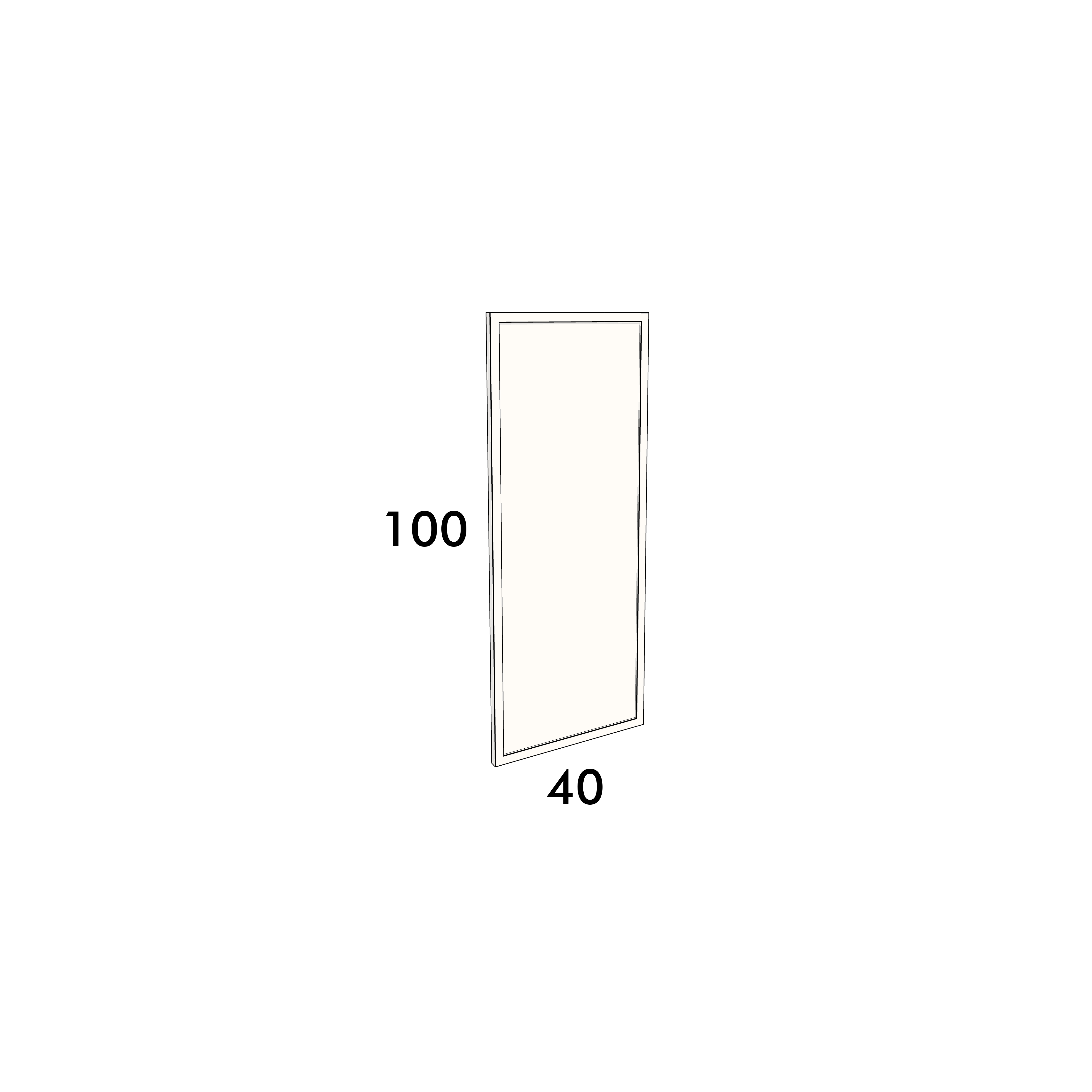 40cm wide, 100cm high cupboard door to fit an IKEA Metod kitchen cabinet