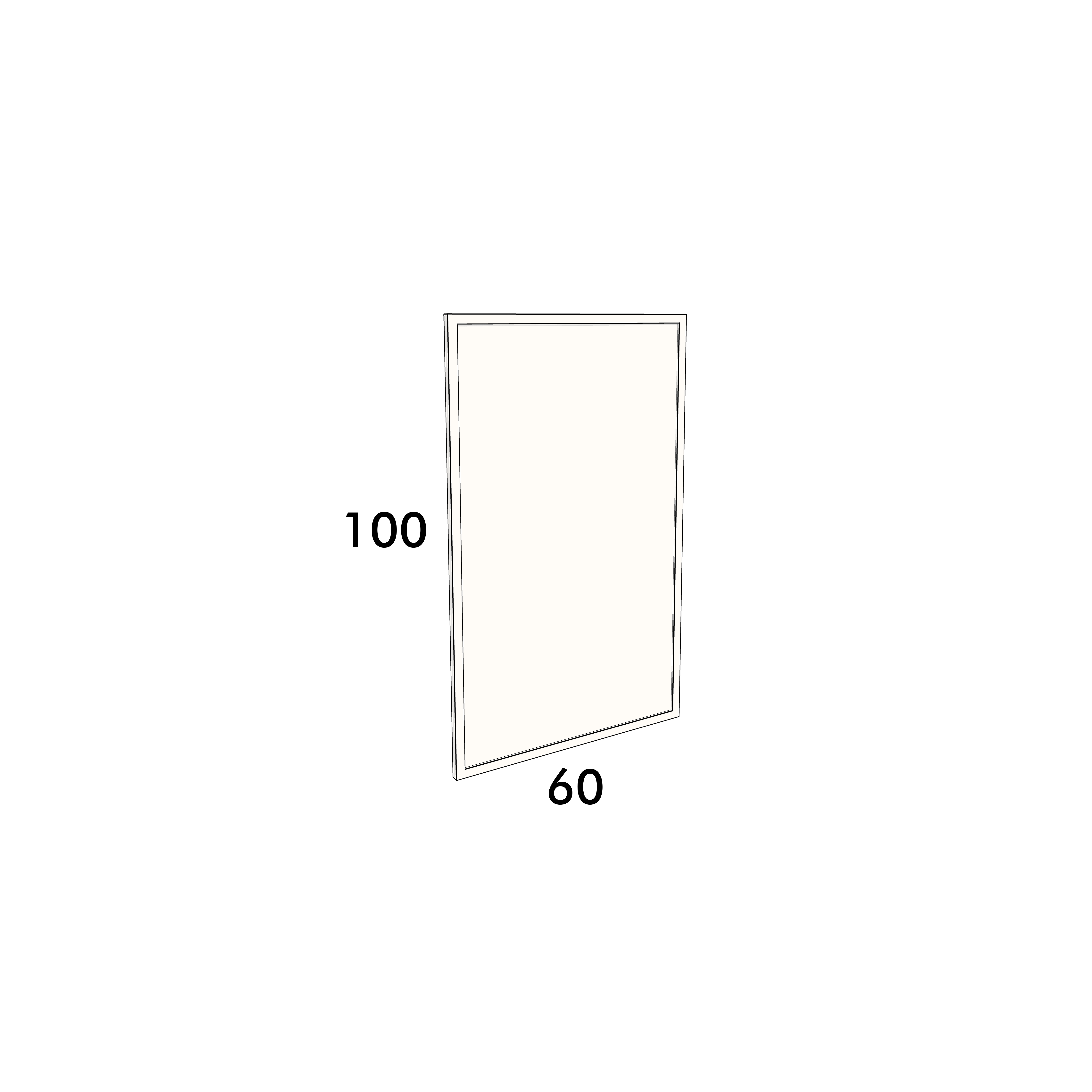 60cm wide, 100cm high cupboard door to fit an IKEA Metod kitchen cabinet