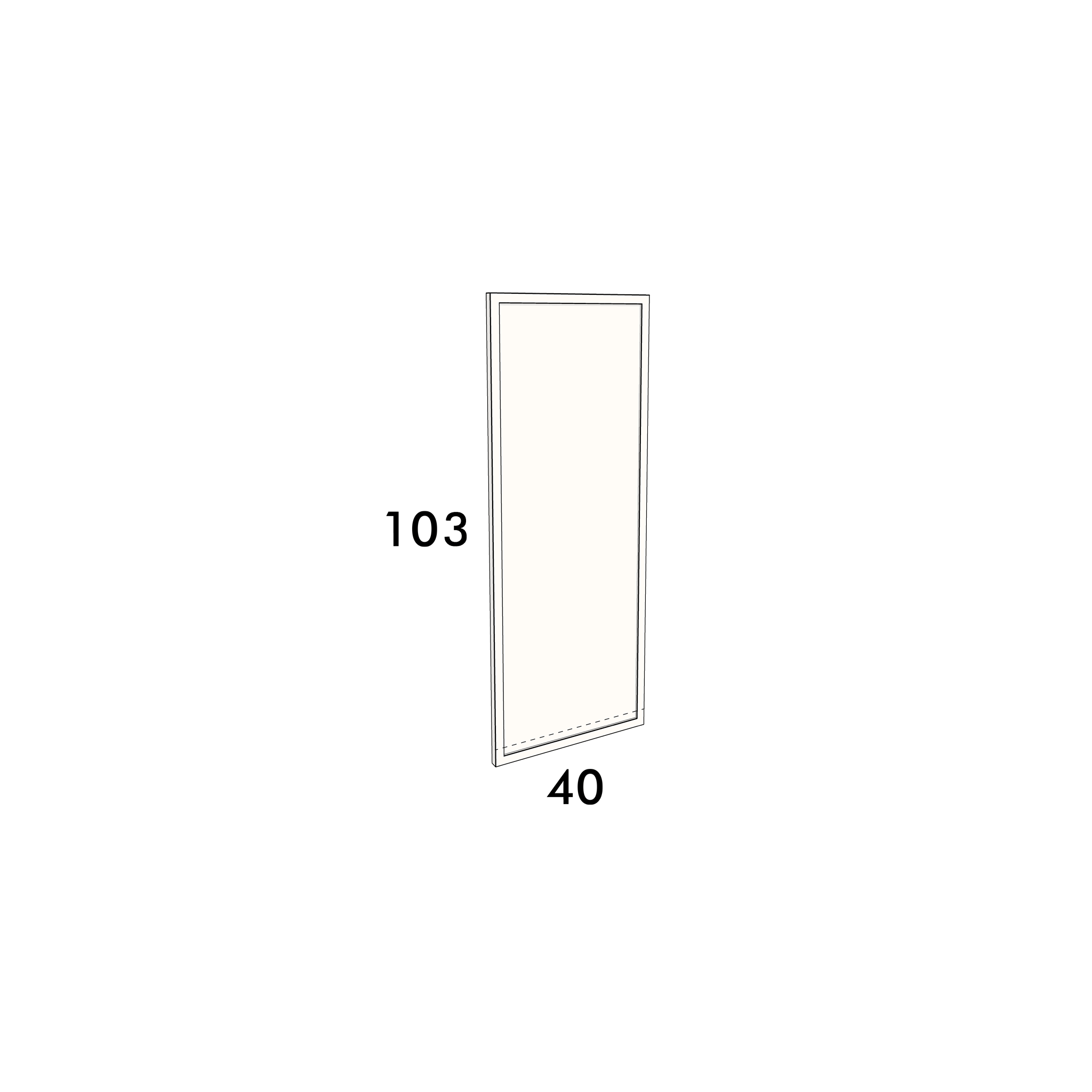 40cm wide, 103cm high cupboard door to fit an IKEA Metod kitchen cabinet