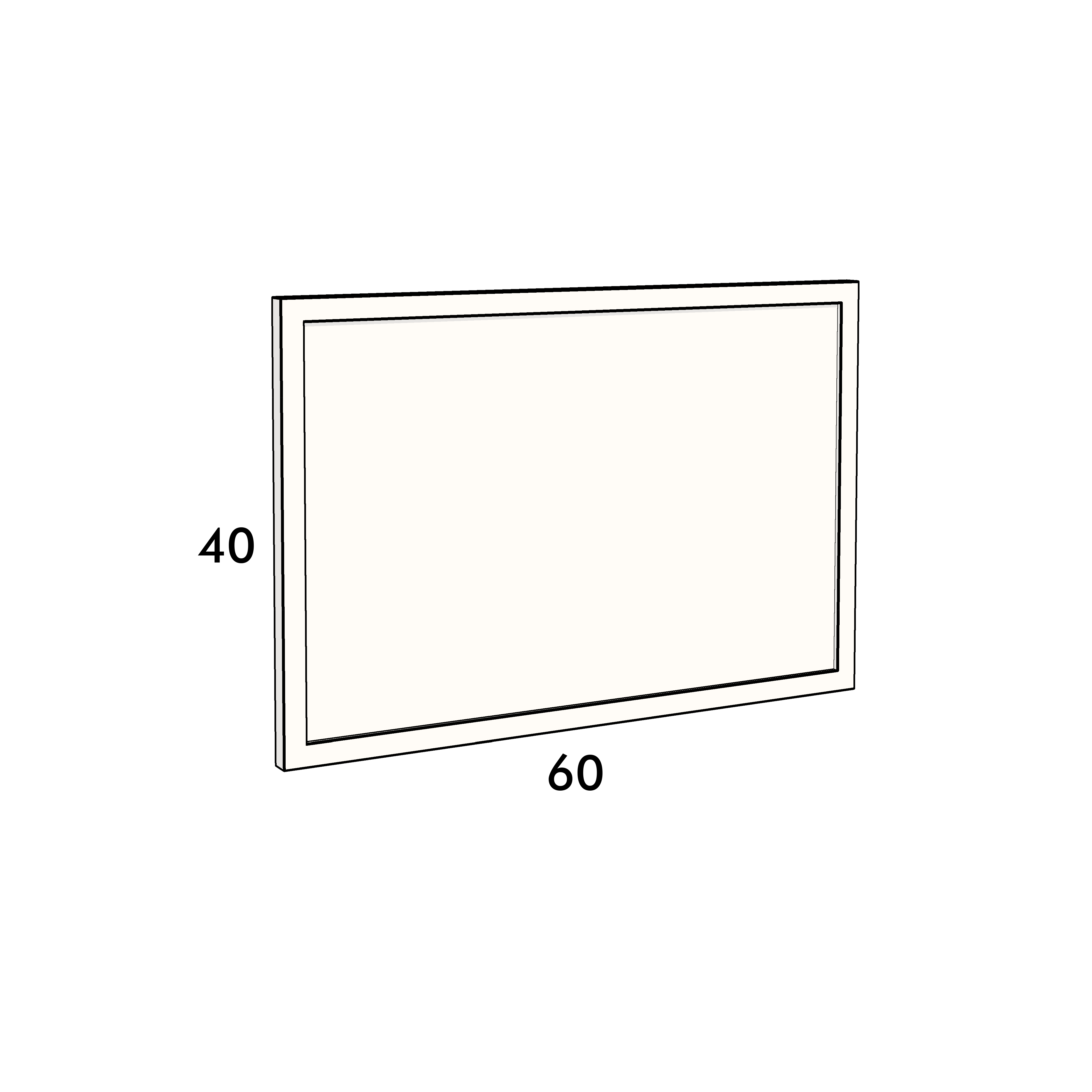 60cm wide, 40cm high cupboard door to fit an IKEA Metod kitchen cabinet
