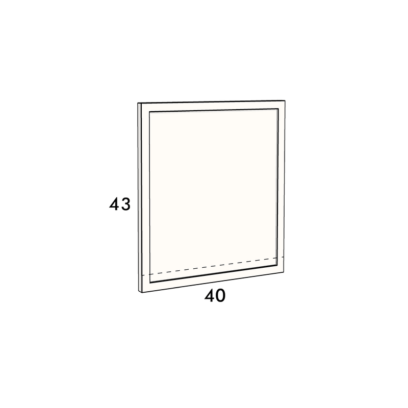 40cm wide, 43cm high cupboard door to fit an IKEA Metod kitchen cabinet