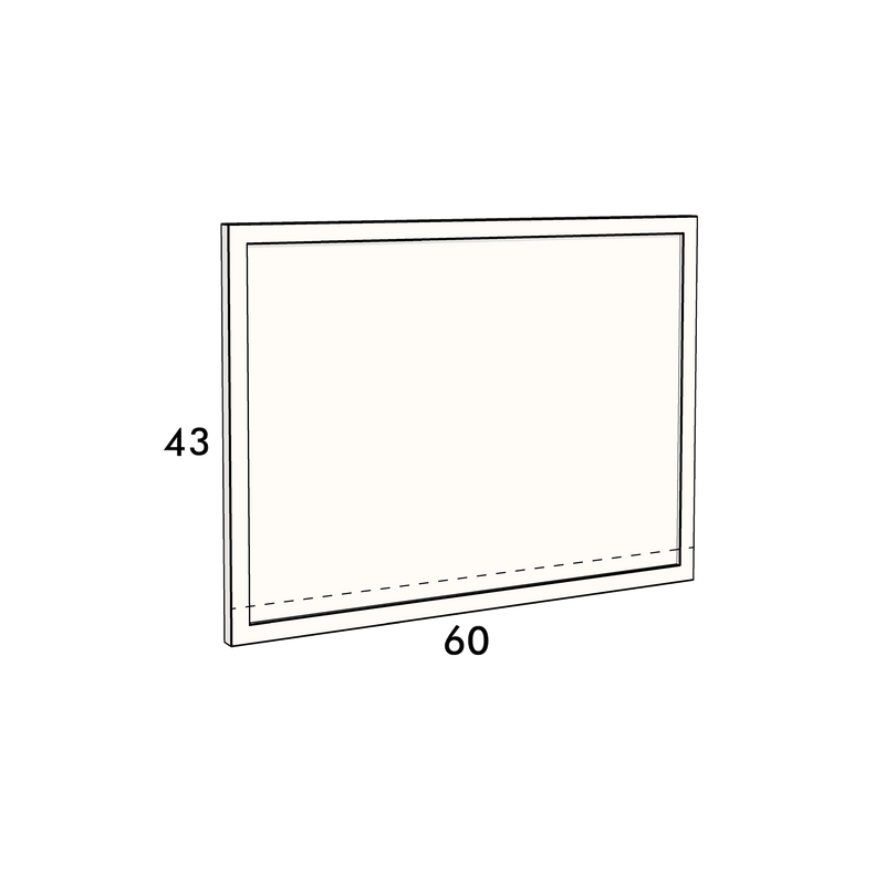 60cm wide, 43cm high cupboard door to fit an IKEA Metod kitchen cabinet