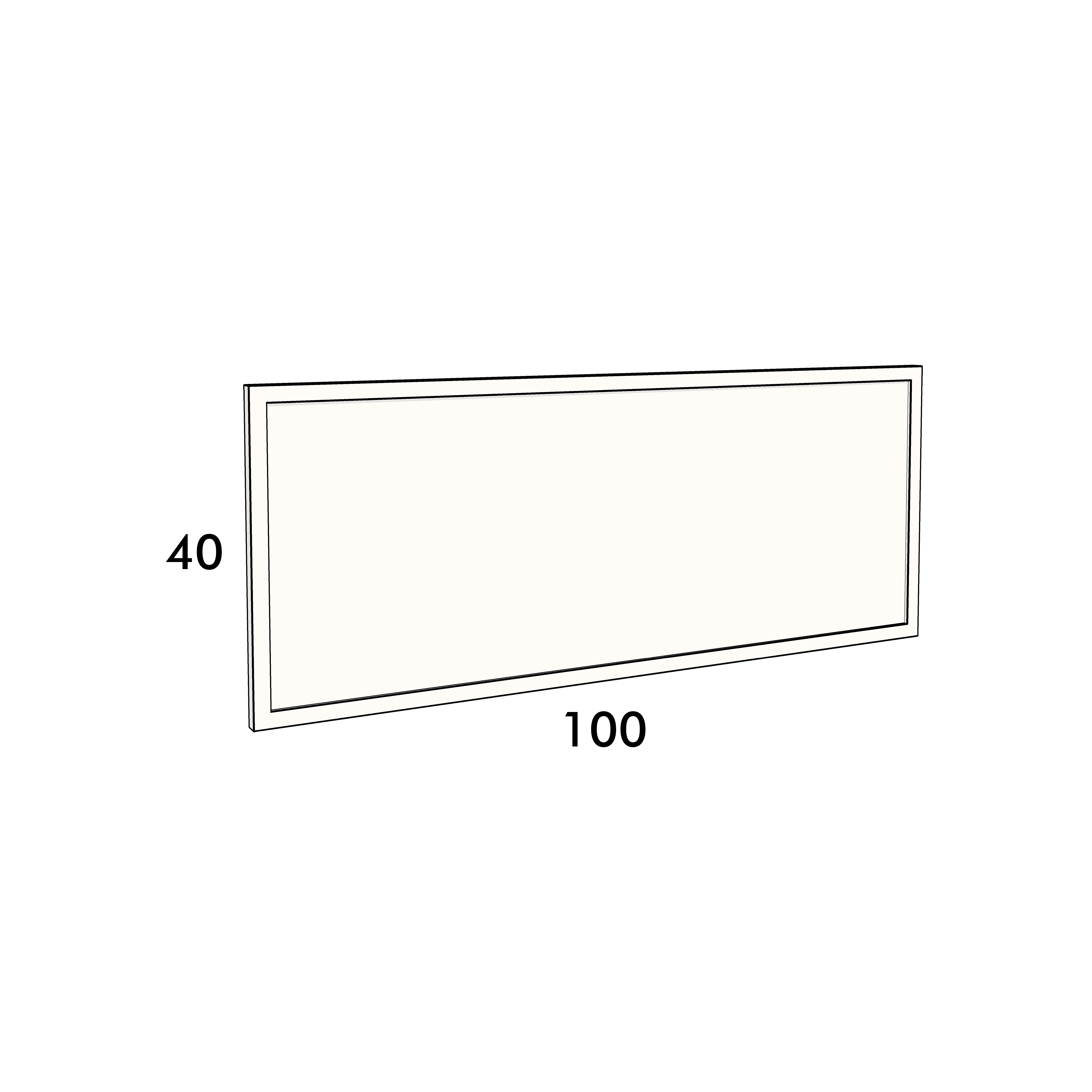 100cm wide, 40cm high cupboard door to fit an IKEA Metod kitchen cabinet