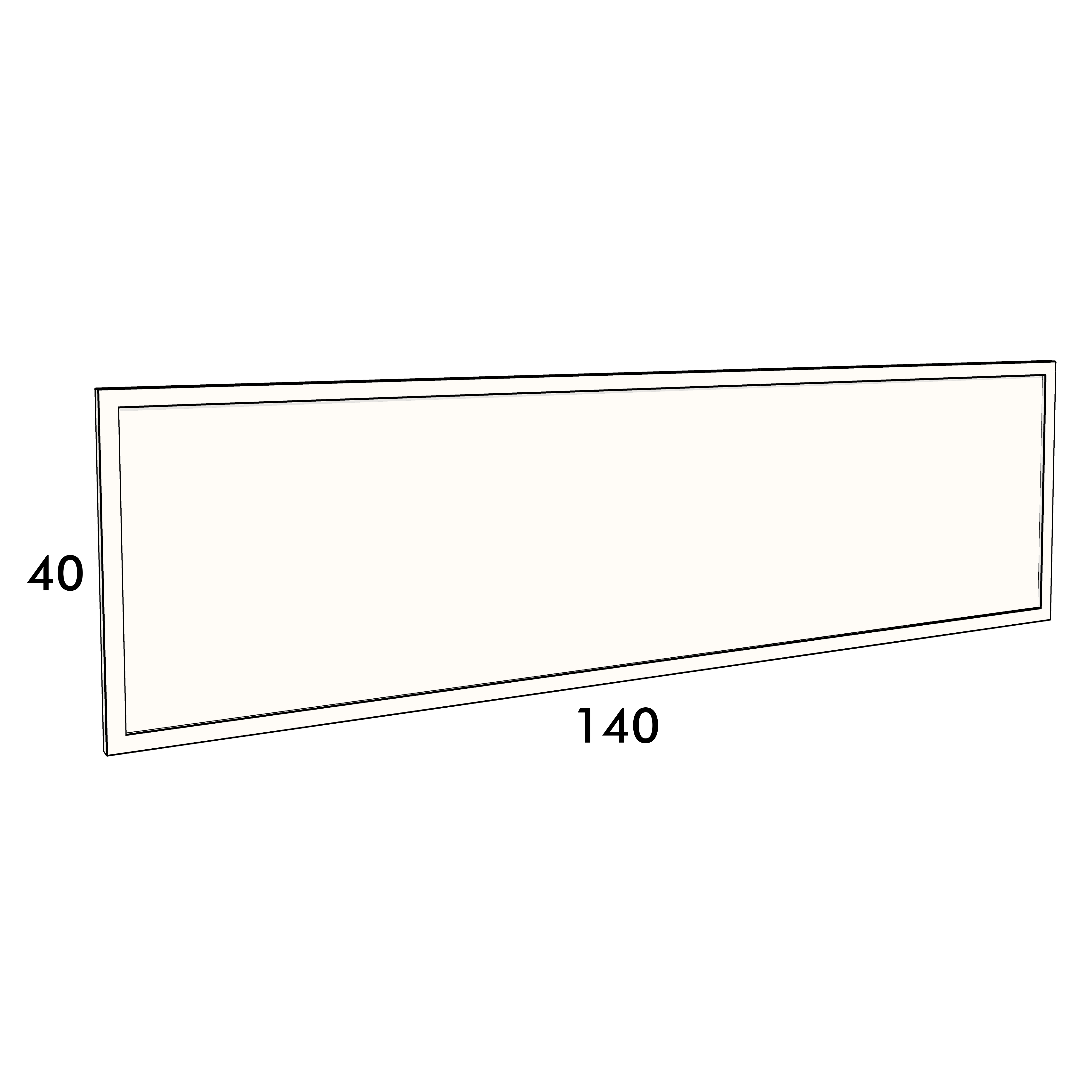 140cm wide, 40cm high cupboard door to fit an IKEA Metod kitchen cabinet