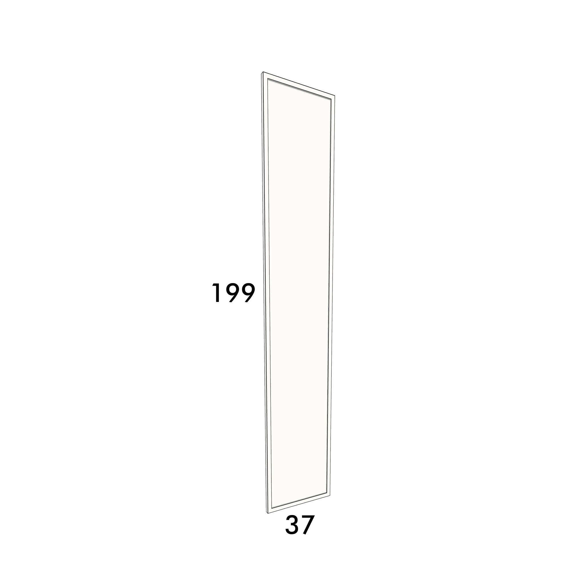 37cm wide, 199cm high cupboard door to fit an IKEA Metod kitchen cabinet