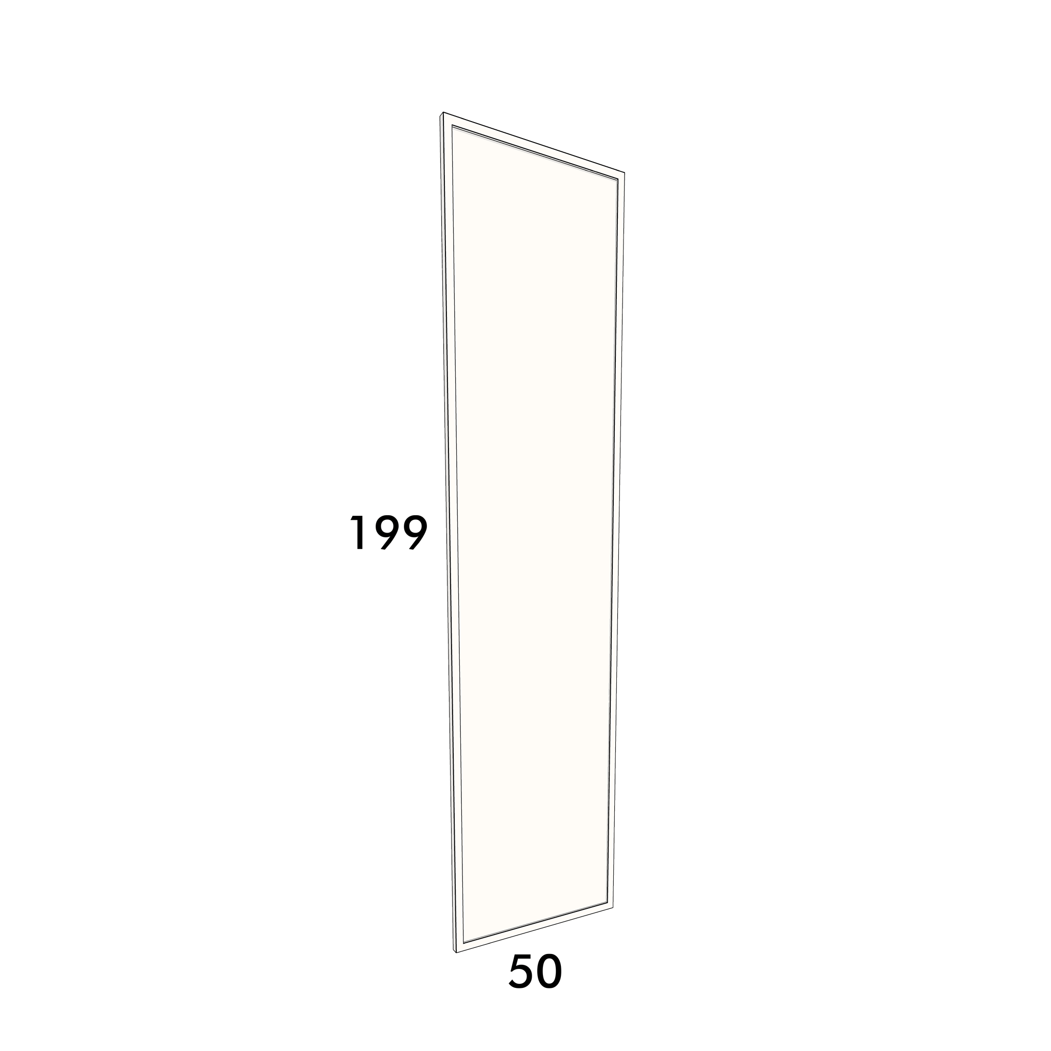 50cm wide, 199cm high cupboard door to fit an IKEA Metod kitchen cabinet