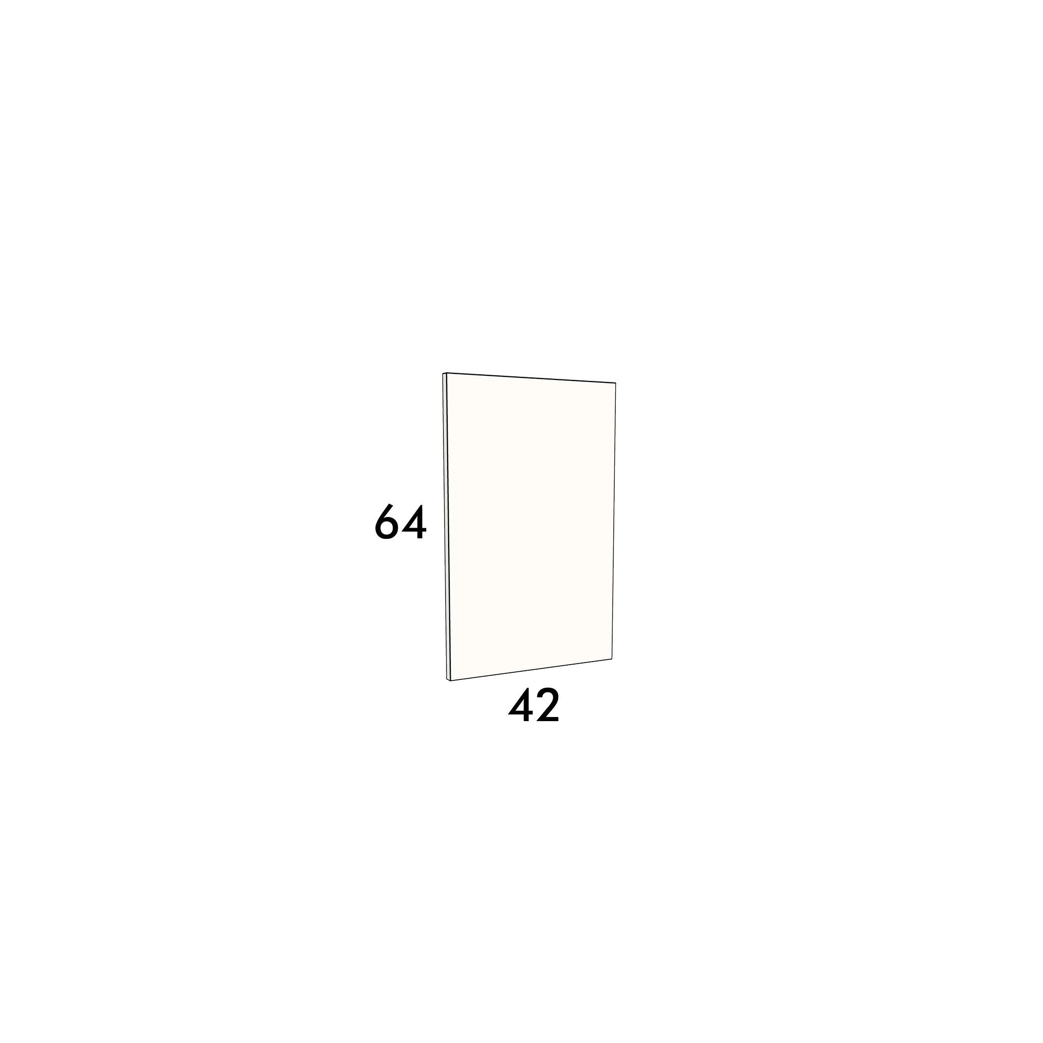 42cm wide, 64cm high cover panel to fit an IKEA Besta cabinet