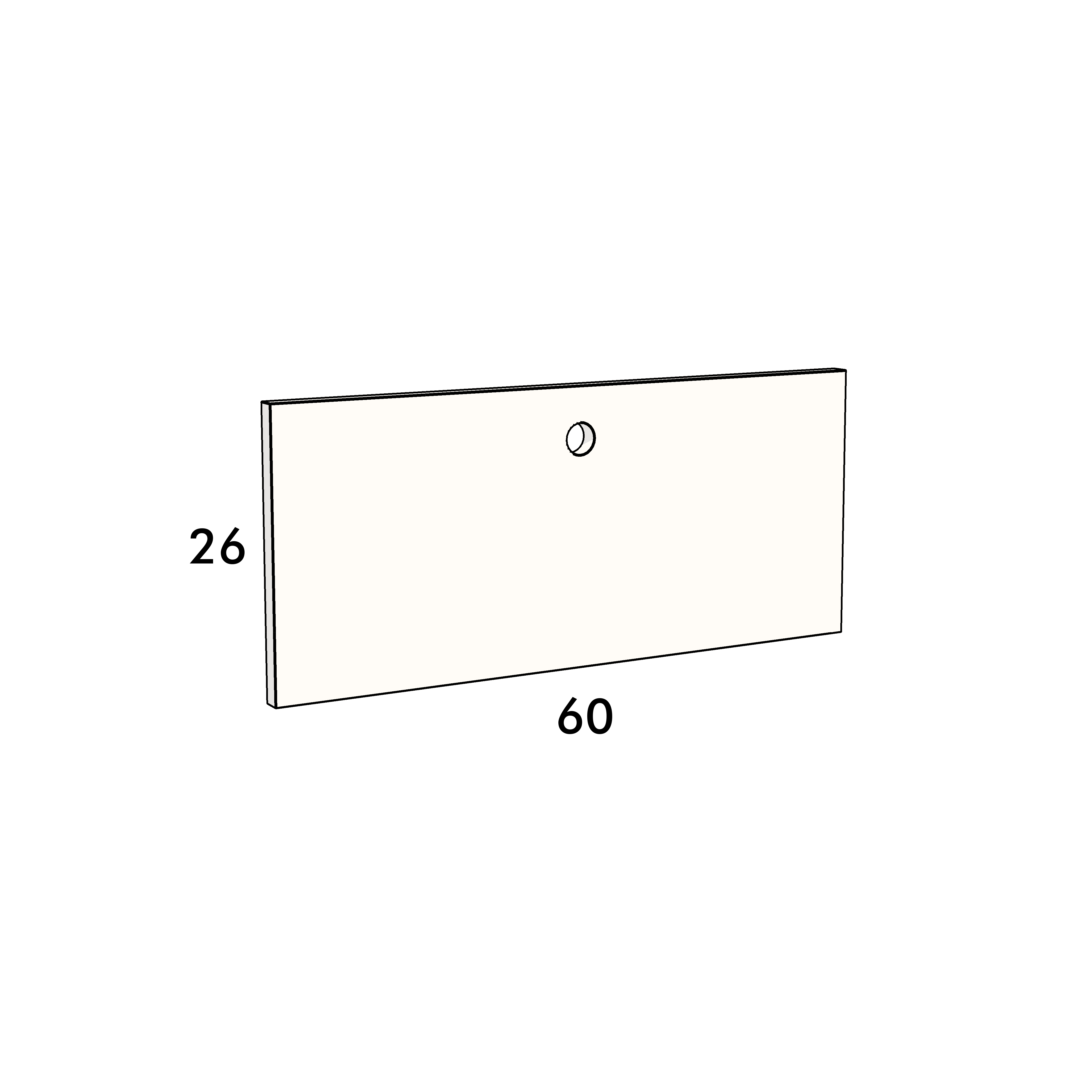60cm wide, 26cm high drawer front to fit an IKEA Besta cabinet