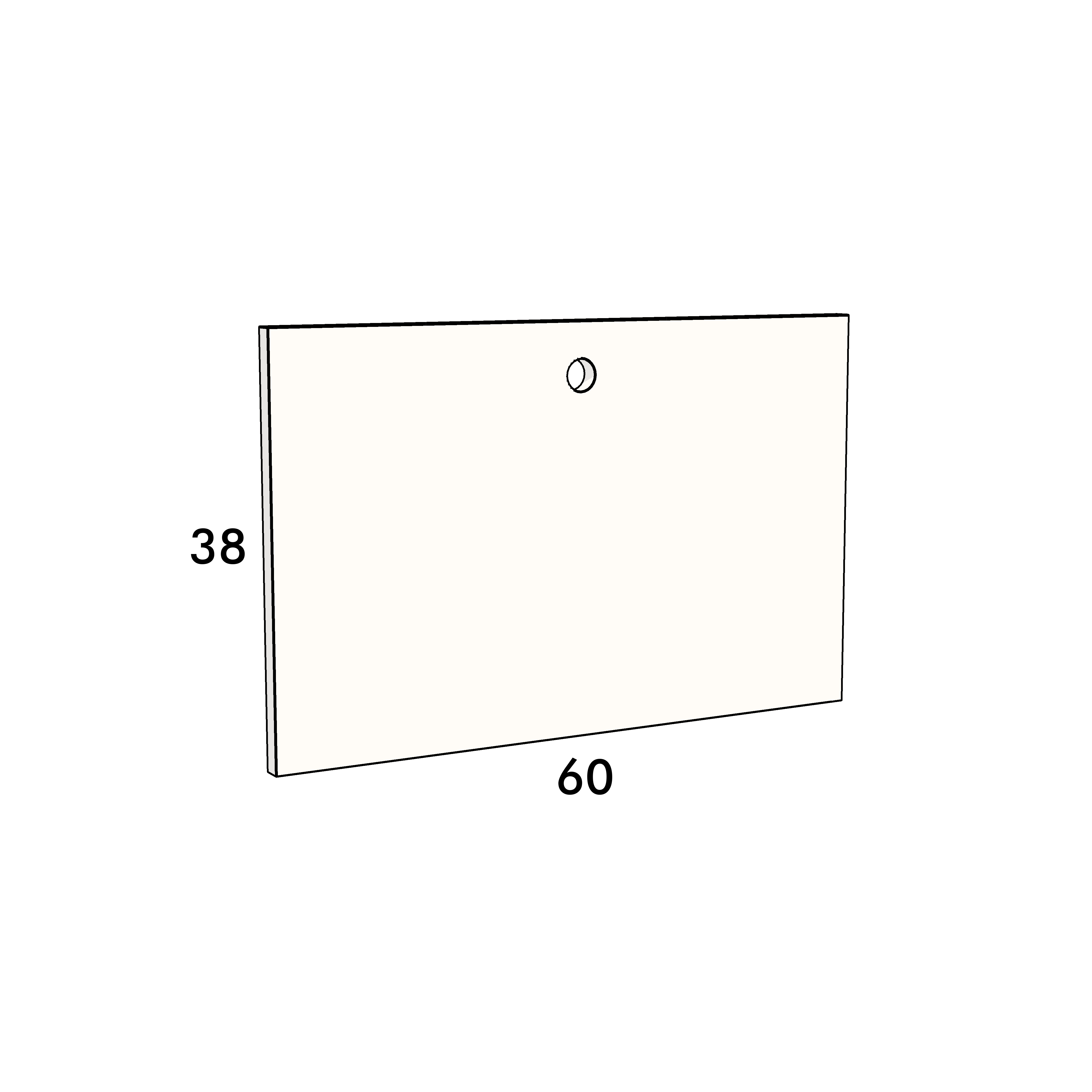 60cm wide, 38cm high drawer front to fit an IKEA Besta cabinet