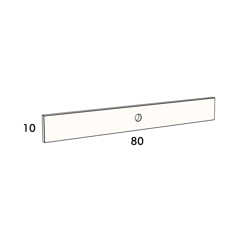 80cm wide, 10cm high drawer front to fit an IKEA Metod kitchen cabinet