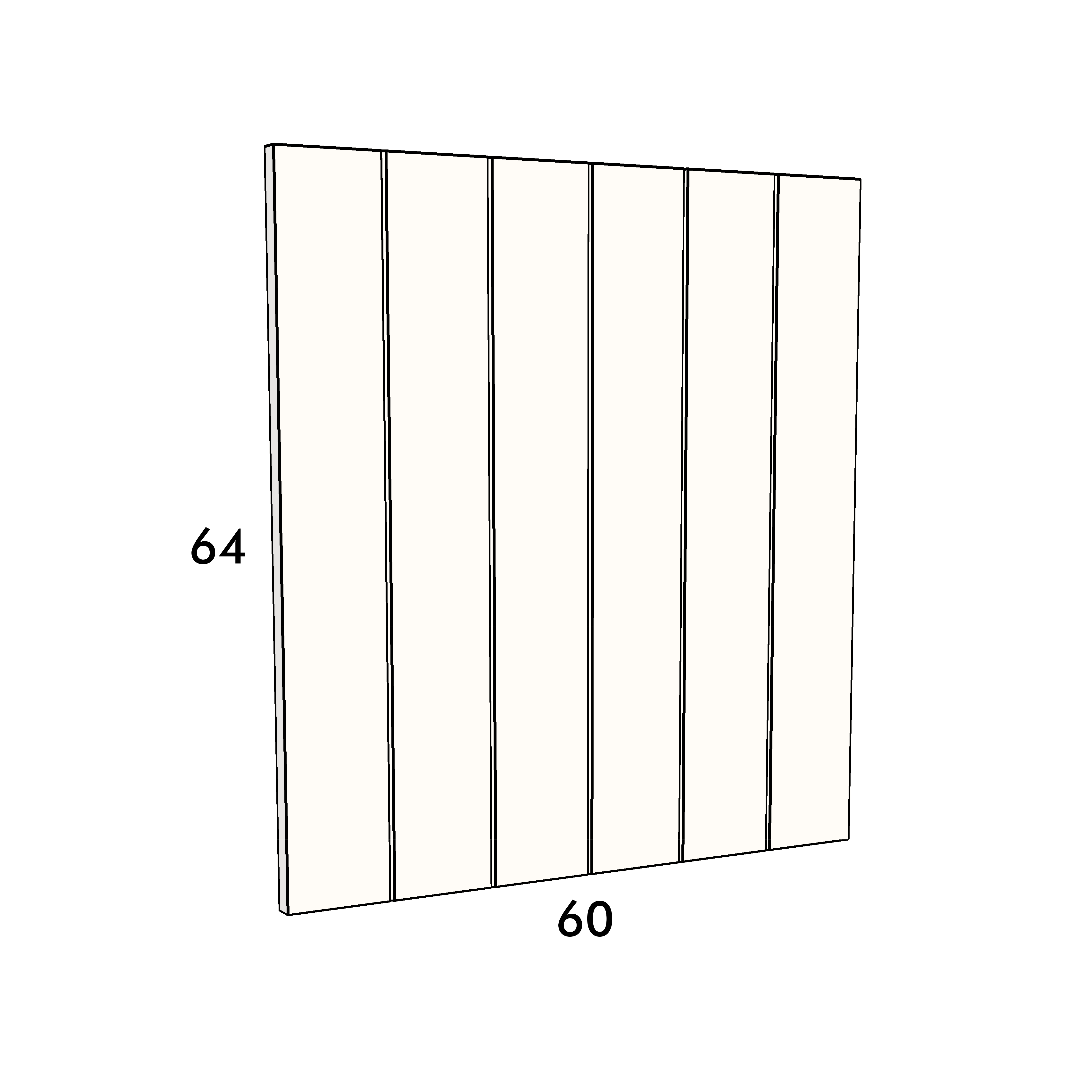 60cm wide, 64cm high door to fit an IKEA Besta cabinet