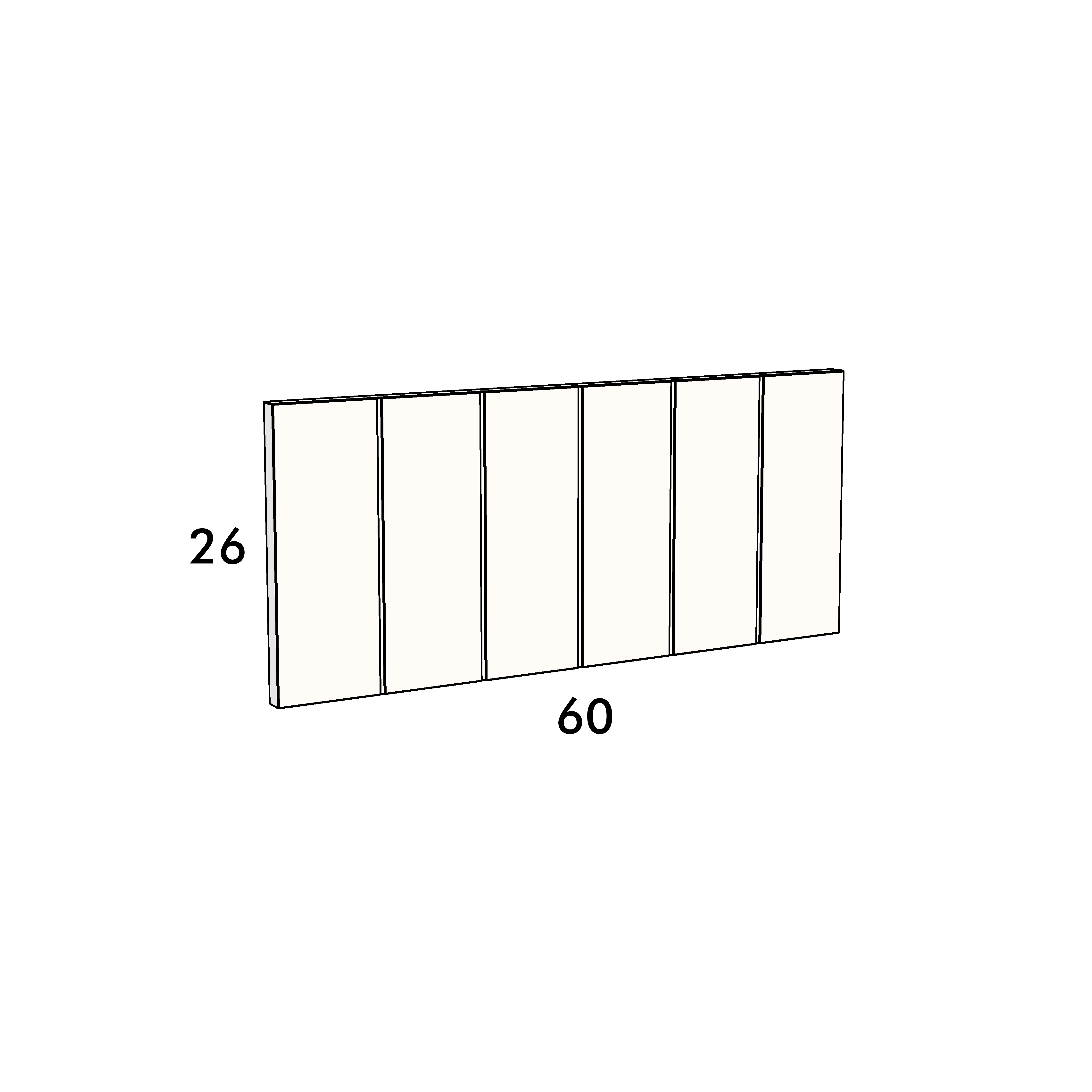 60cm wide, 26cm high drawer front to fit an IKEA Besta cabinet