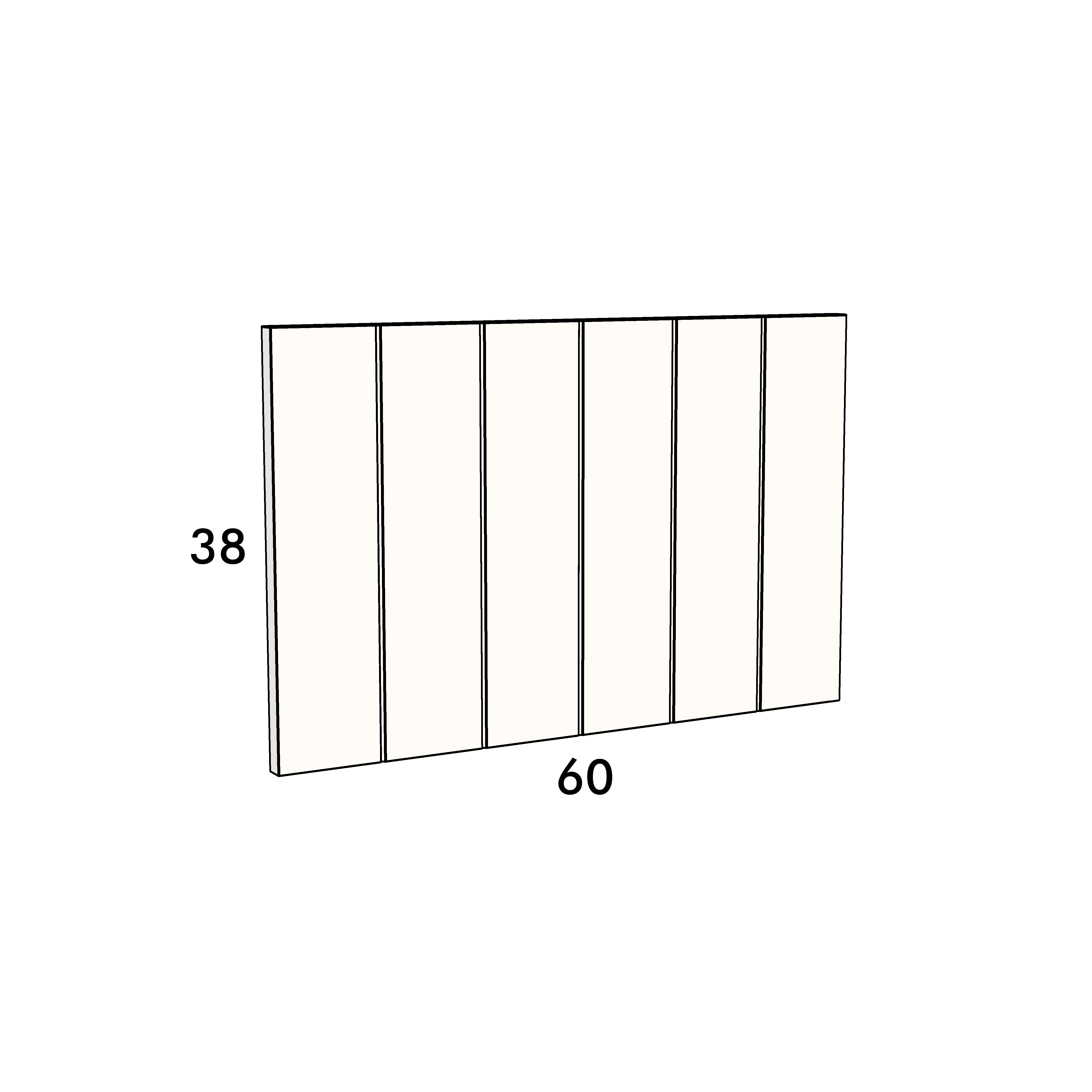60cm wide, 38cm high drawer front to fit an IKEA Besta cabinet