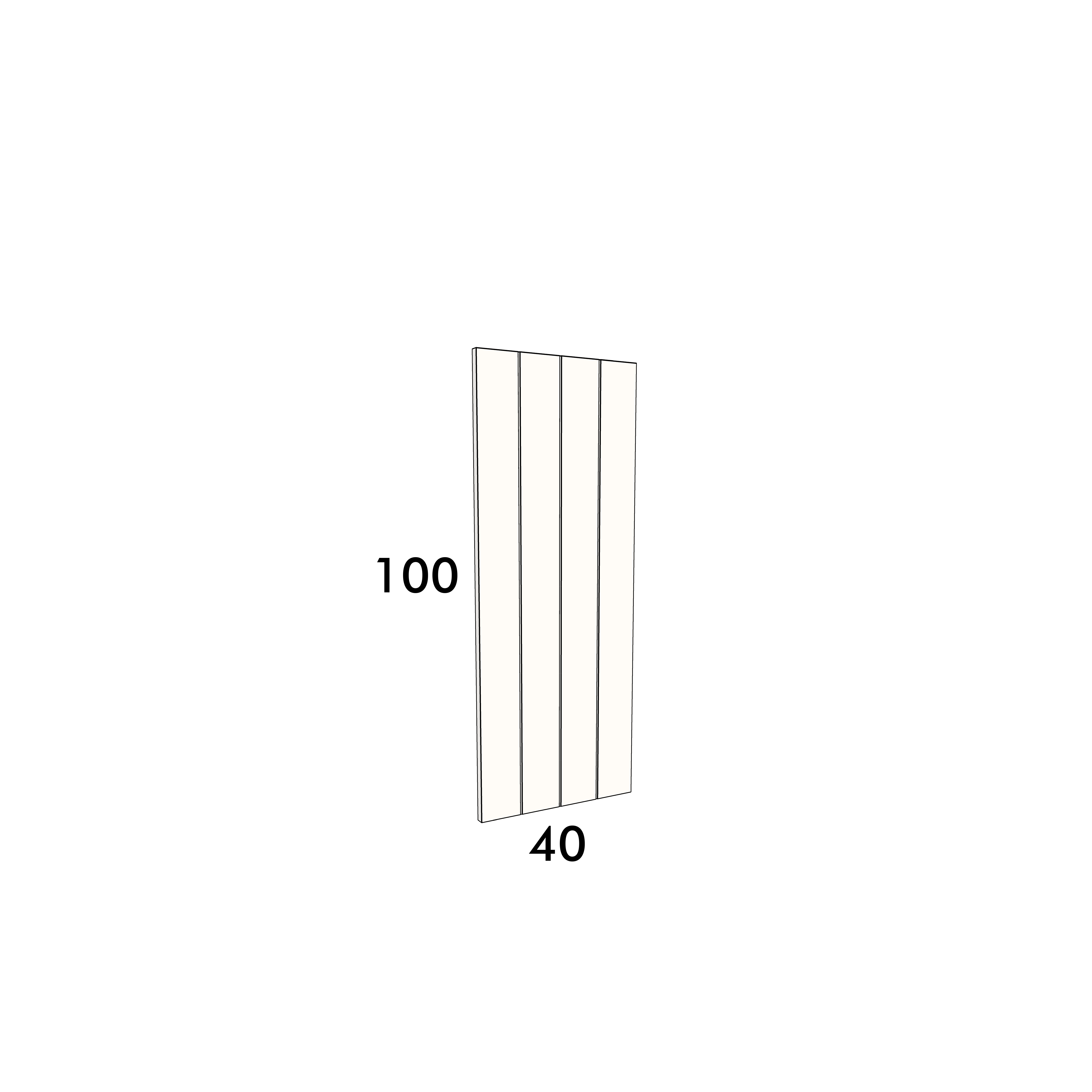 40cm wide, 100cm high cupboard door to fit an IKEA Metod kitchen cabinet