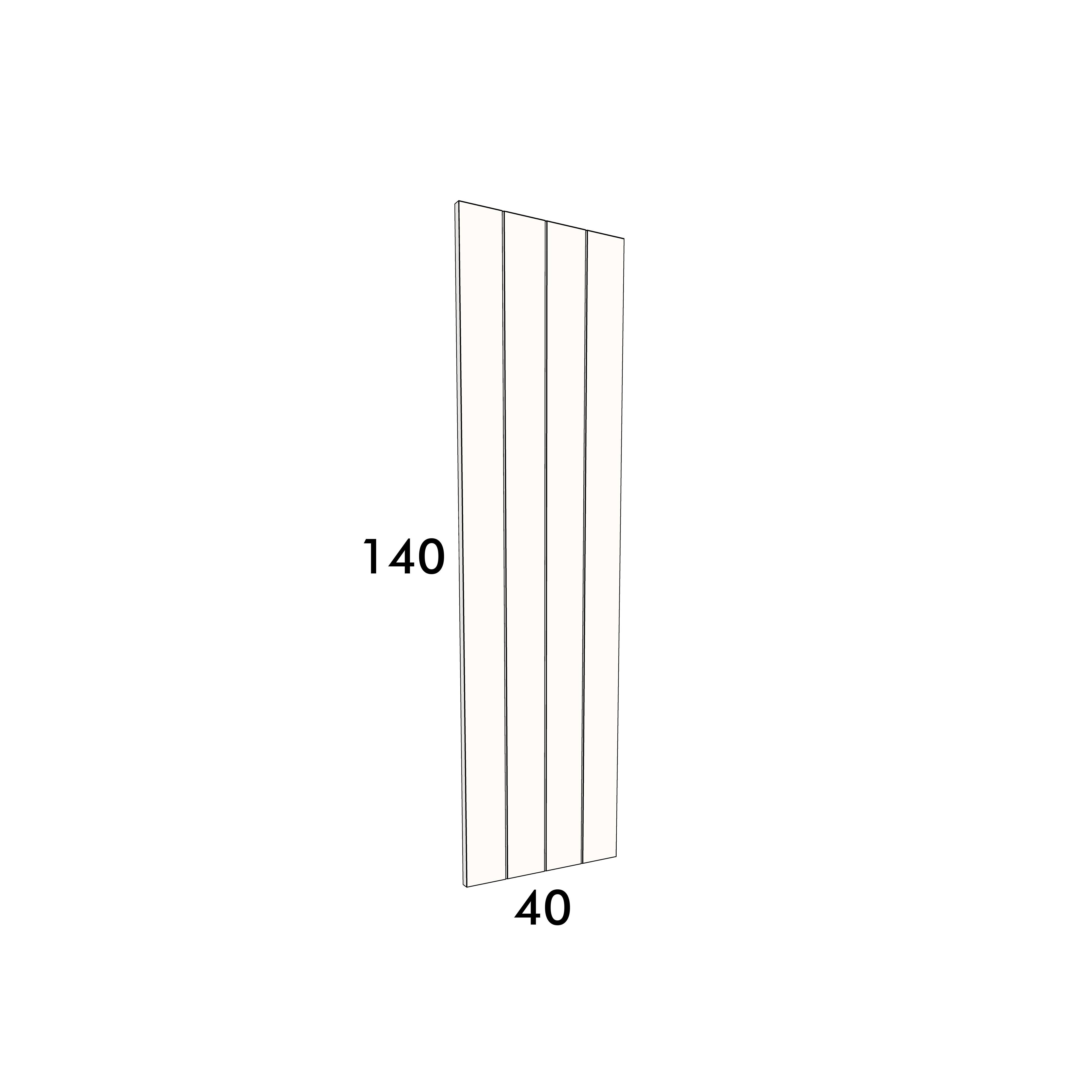 40cm wide, 140cm high cupboard door to fit an IKEA Metod kitchen cabinet