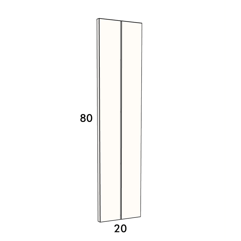 20cm wide, 80cm high drawer front to fit an IKEA Metod kitchen cabinet