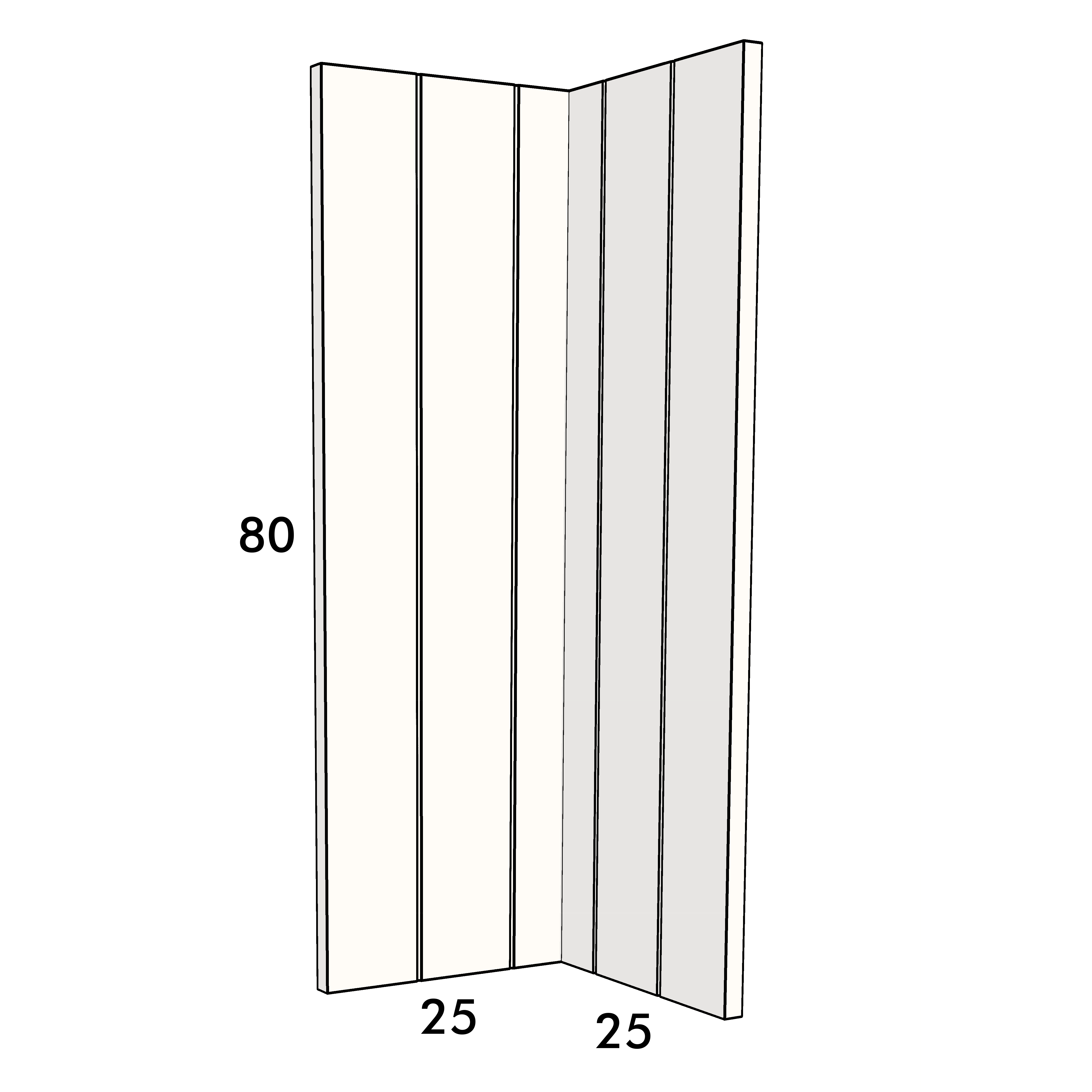 80cm high corner cupboard door to fit an IKEA Metod kitchen cabinet