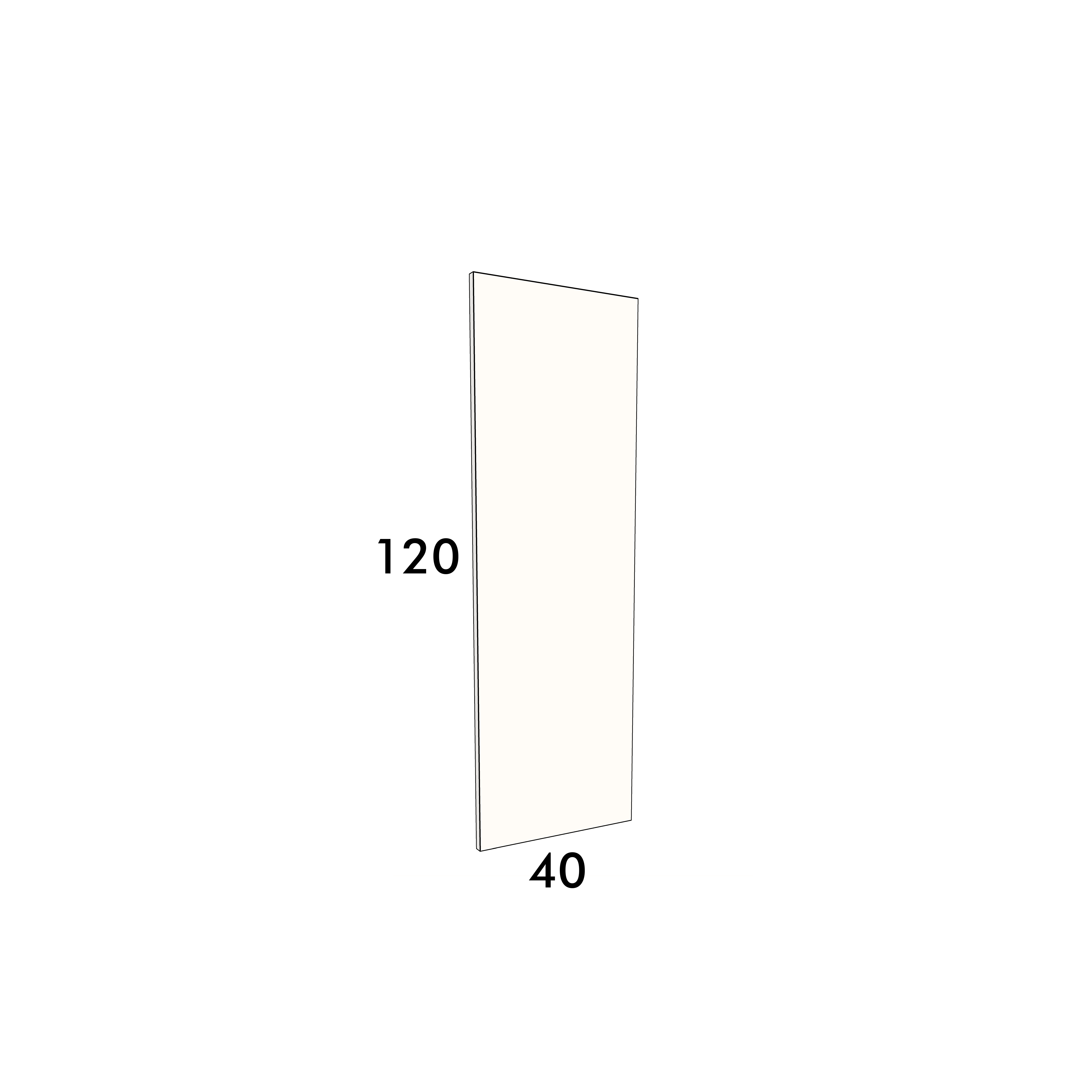 40cm wide, 120cm high cupboard door to fit an IKEA Metod kitchen cabinet