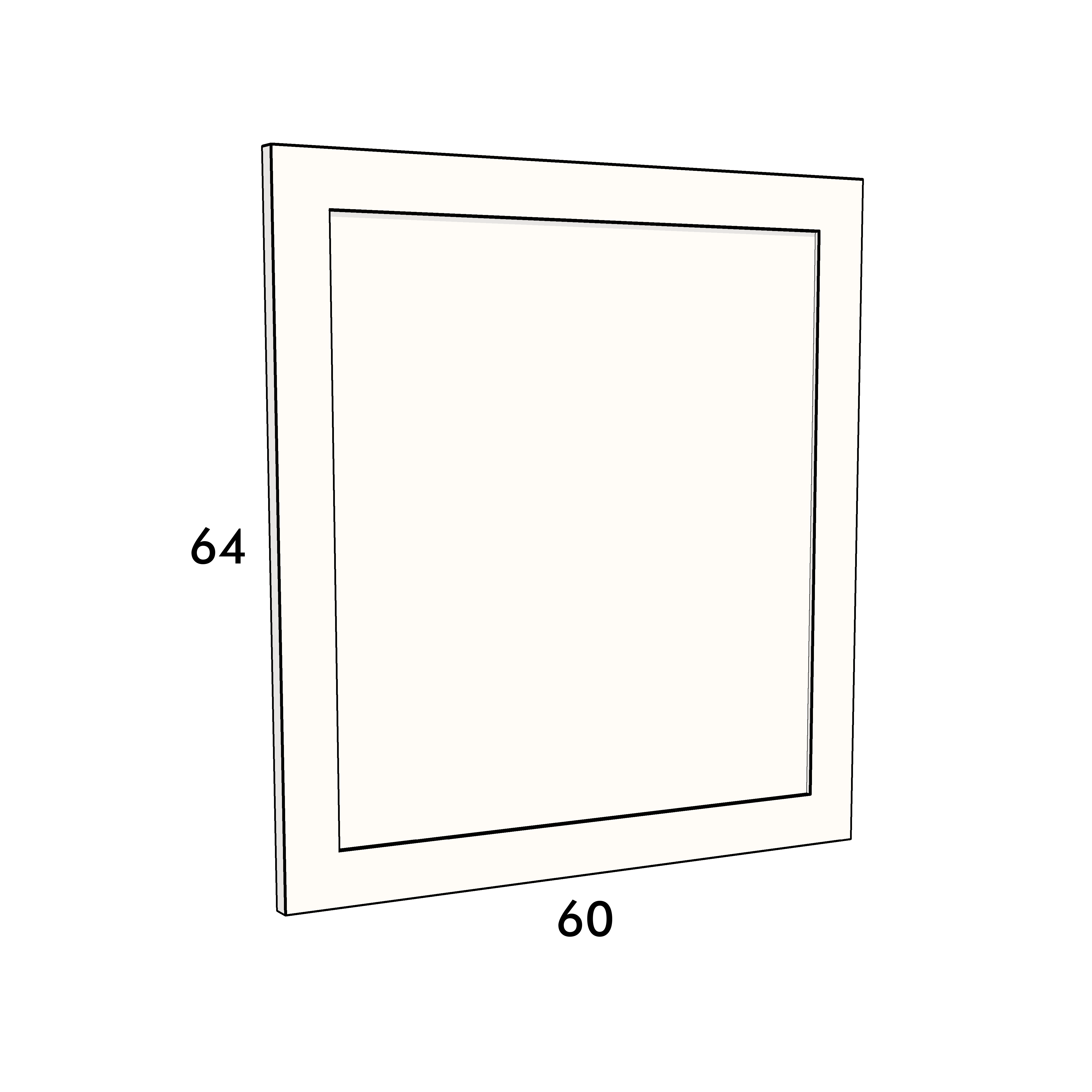 60cm wide, 64cm high door to fit an IKEA Besta cabinet