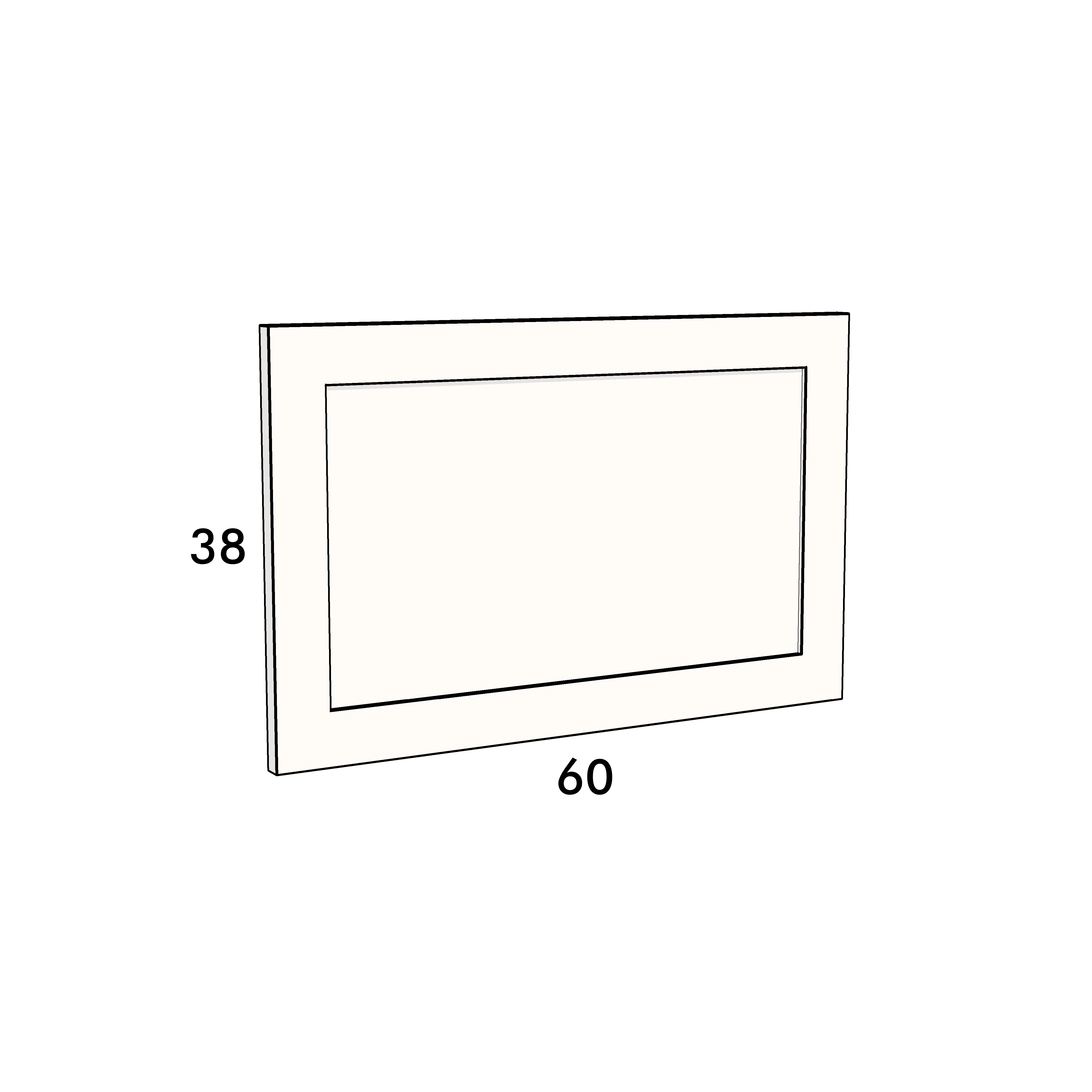 60cm wide, 38cm high drawer front to fit an IKEA Besta cabinet