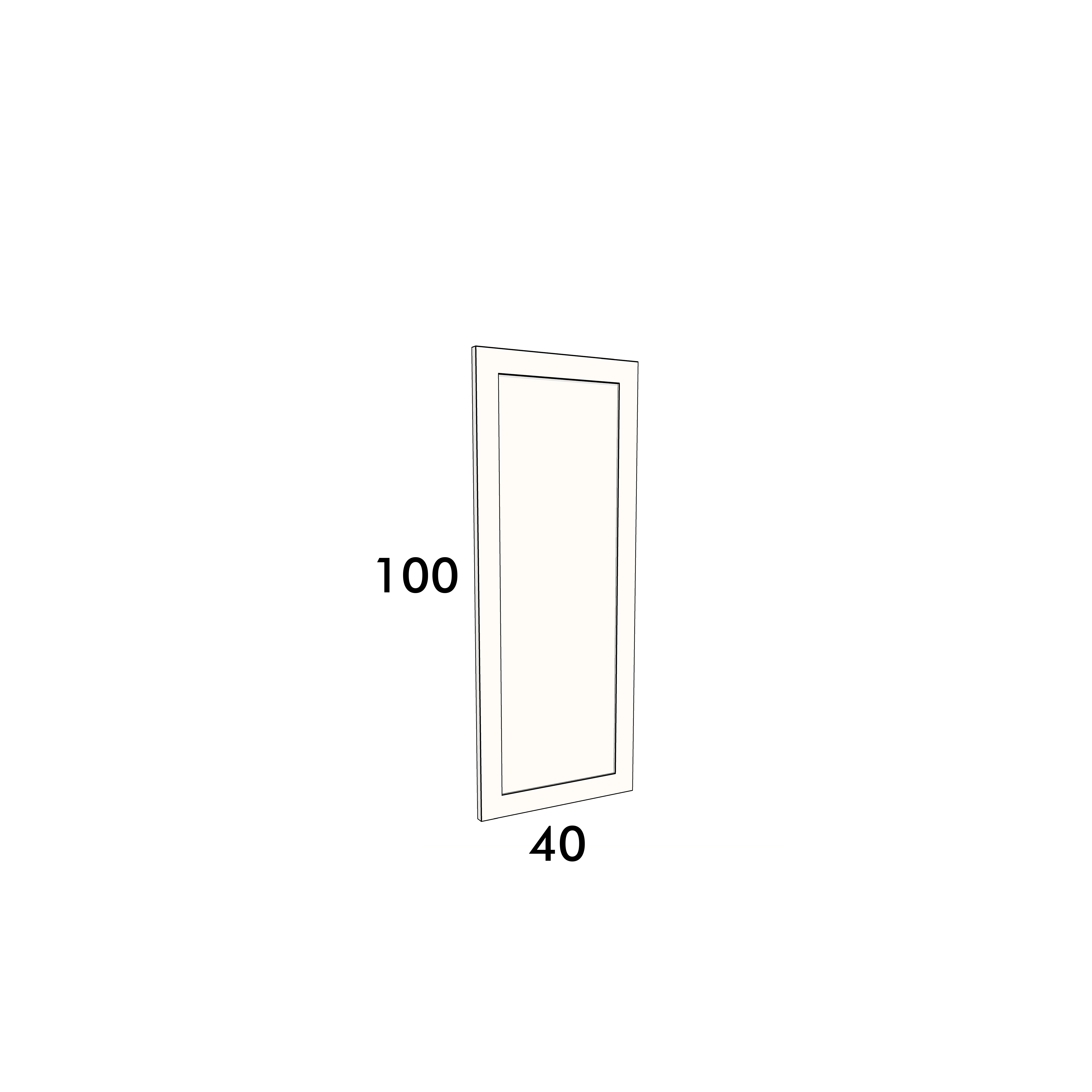 40cm wide, 100cm high cupboard door to fit an IKEA Metod kitchen cabinet
