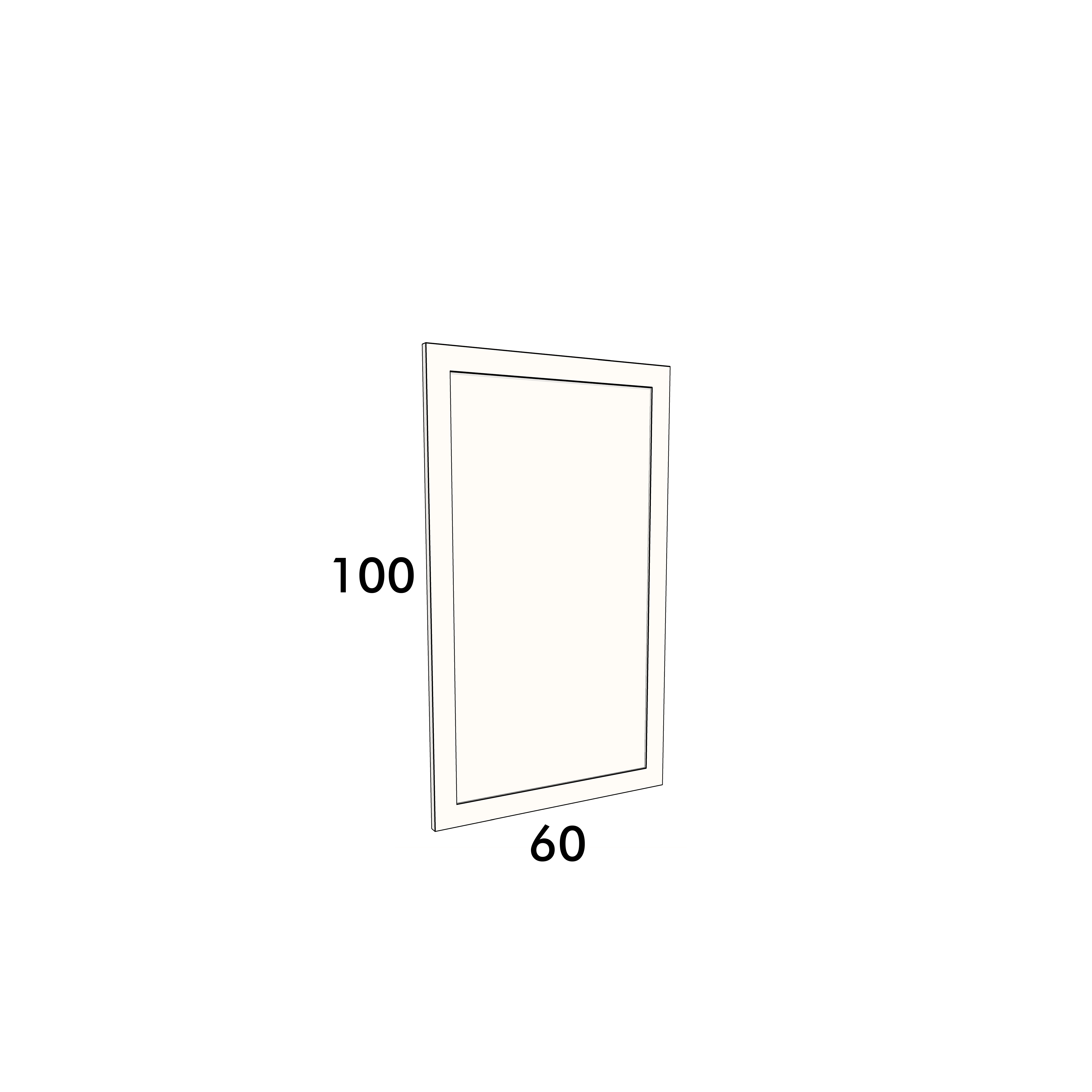 60cm wide, 100cm high cupboard door to fit an IKEA Metod kitchen cabinet
