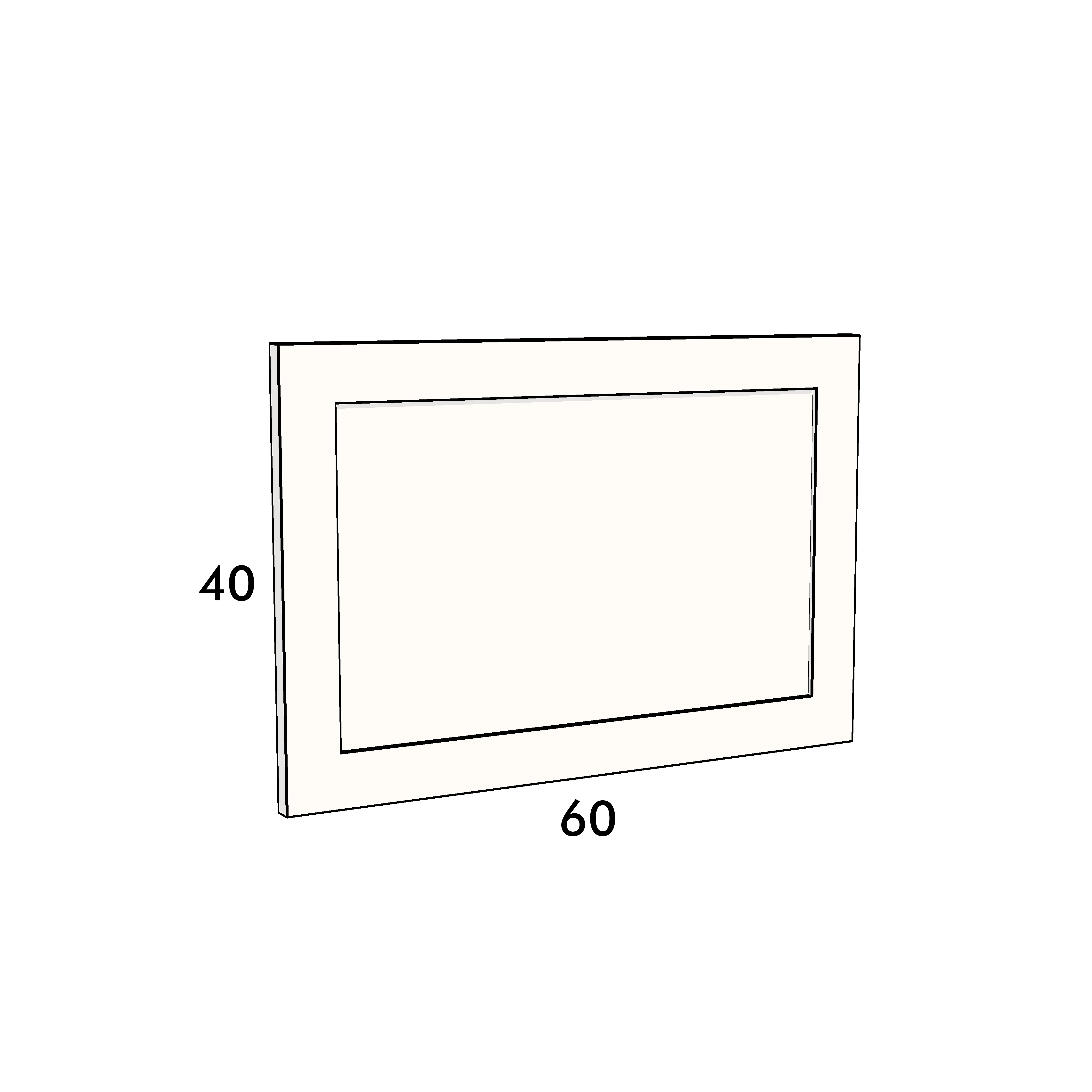 60cm wide, 40cm high cupboard door to fit an IKEA Metod kitchen cabinet